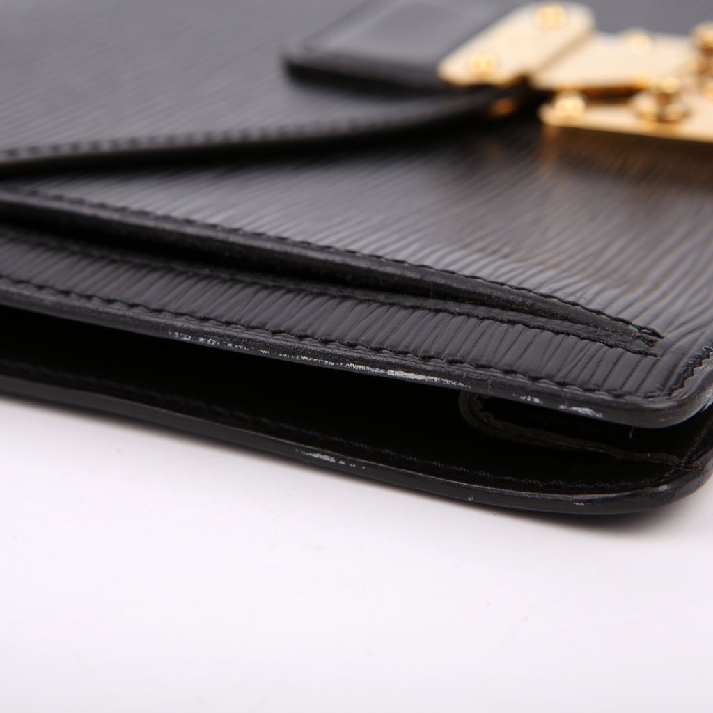 Pochette Sellier Dragonne Clutch Epi Black