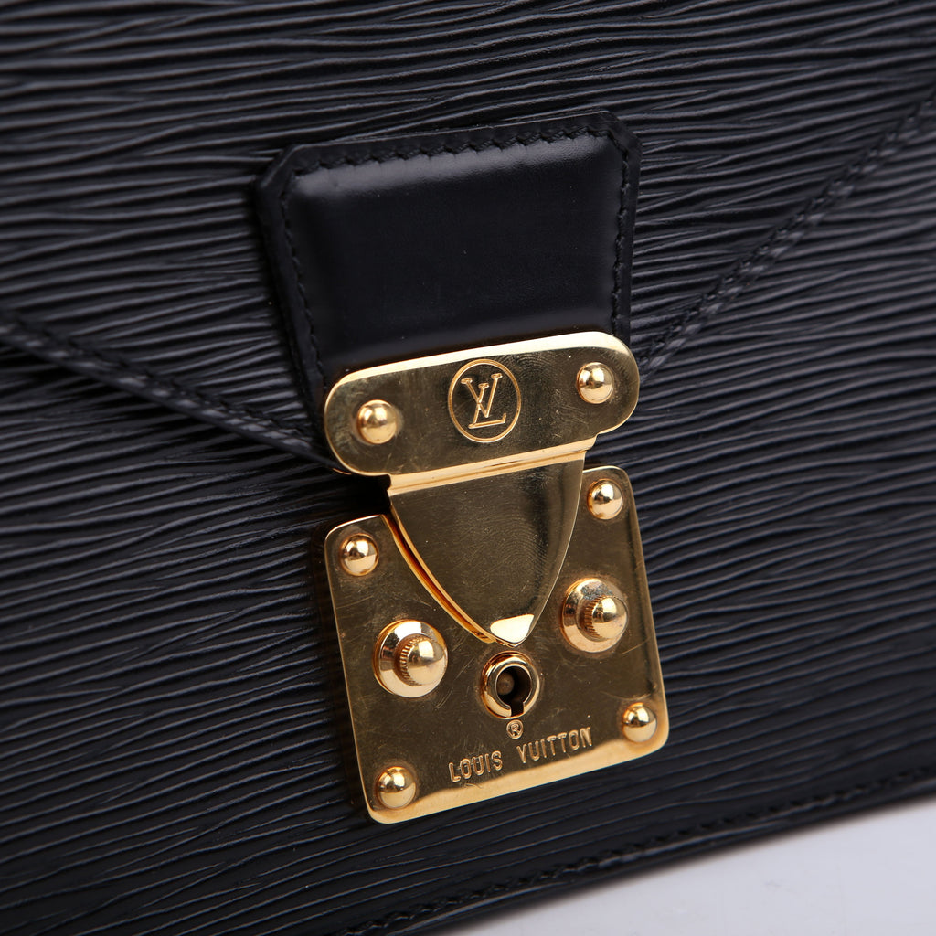 Pochette Sellier Dragonne Clutch Epi Black
