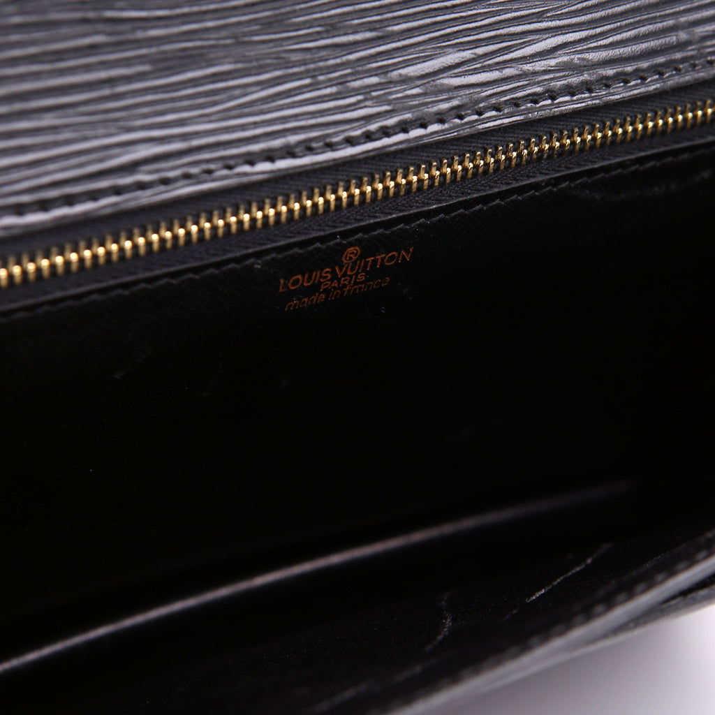 Pochette Sellier Dragonne Clutch Epi Black