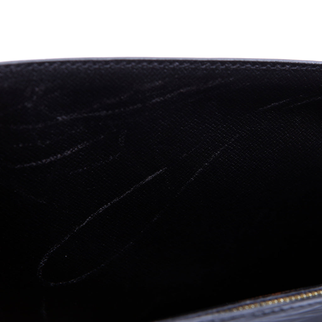Pochette Sellier Dragonne Clutch Epi Black