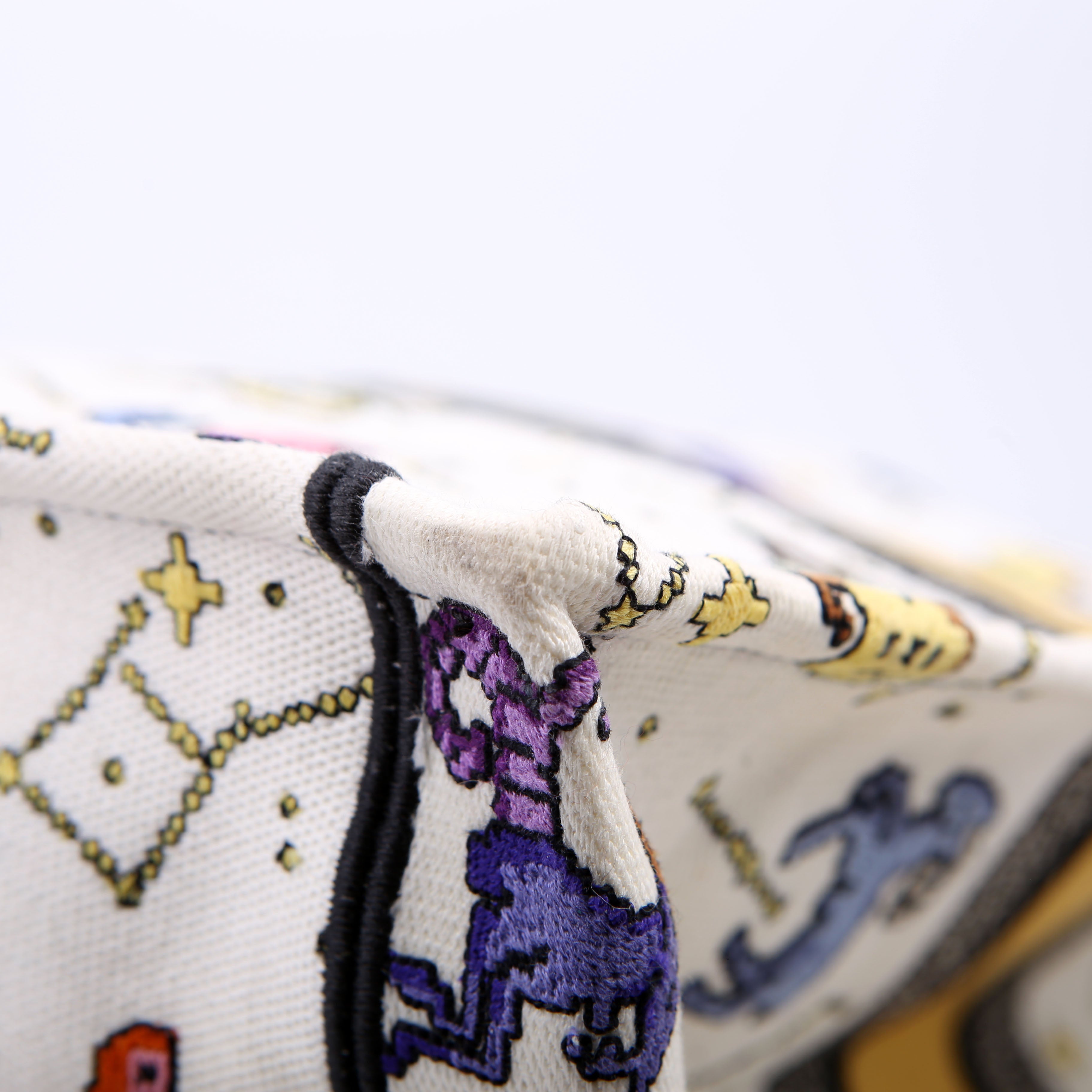 Dior Book Tote Large Embroidered Pixel Zodiac Multicolor