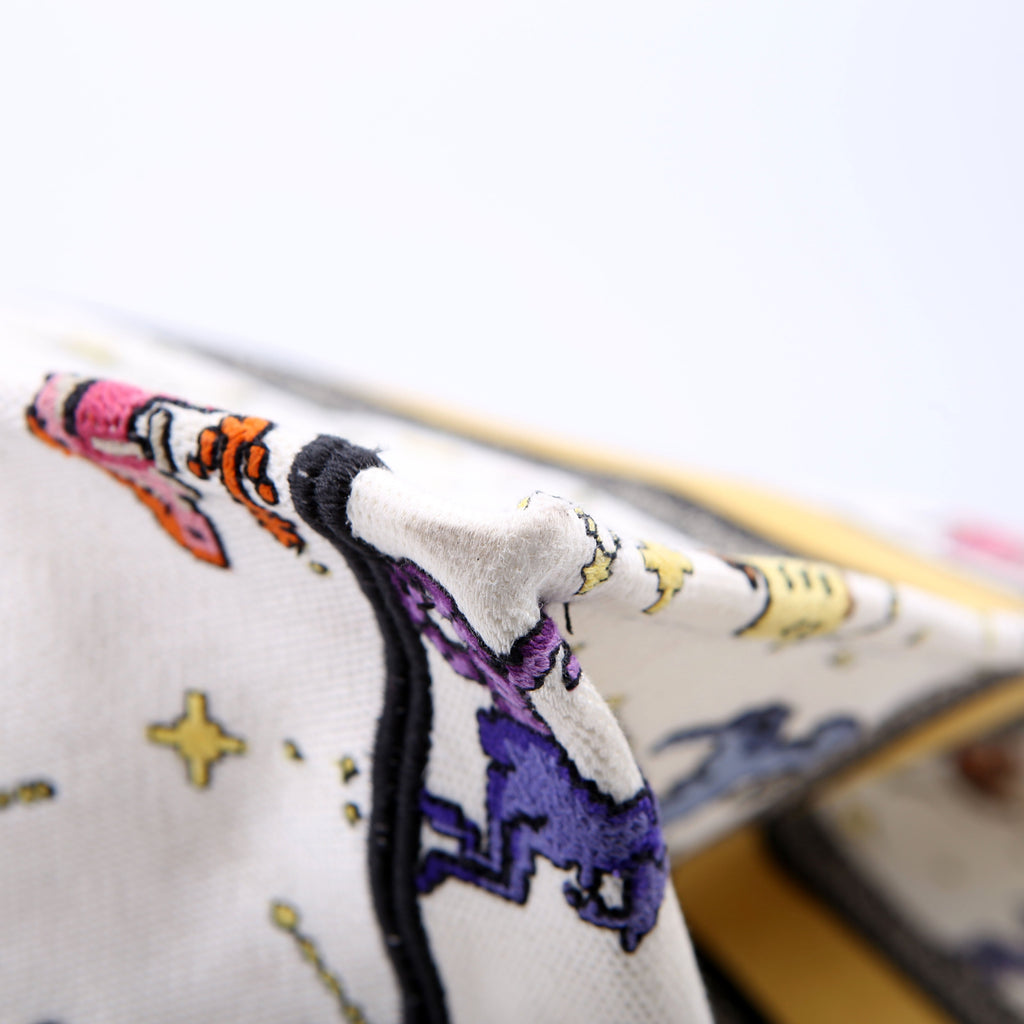 Dior Book Tote Large Embroidered Pixel Zodiac Multicolor