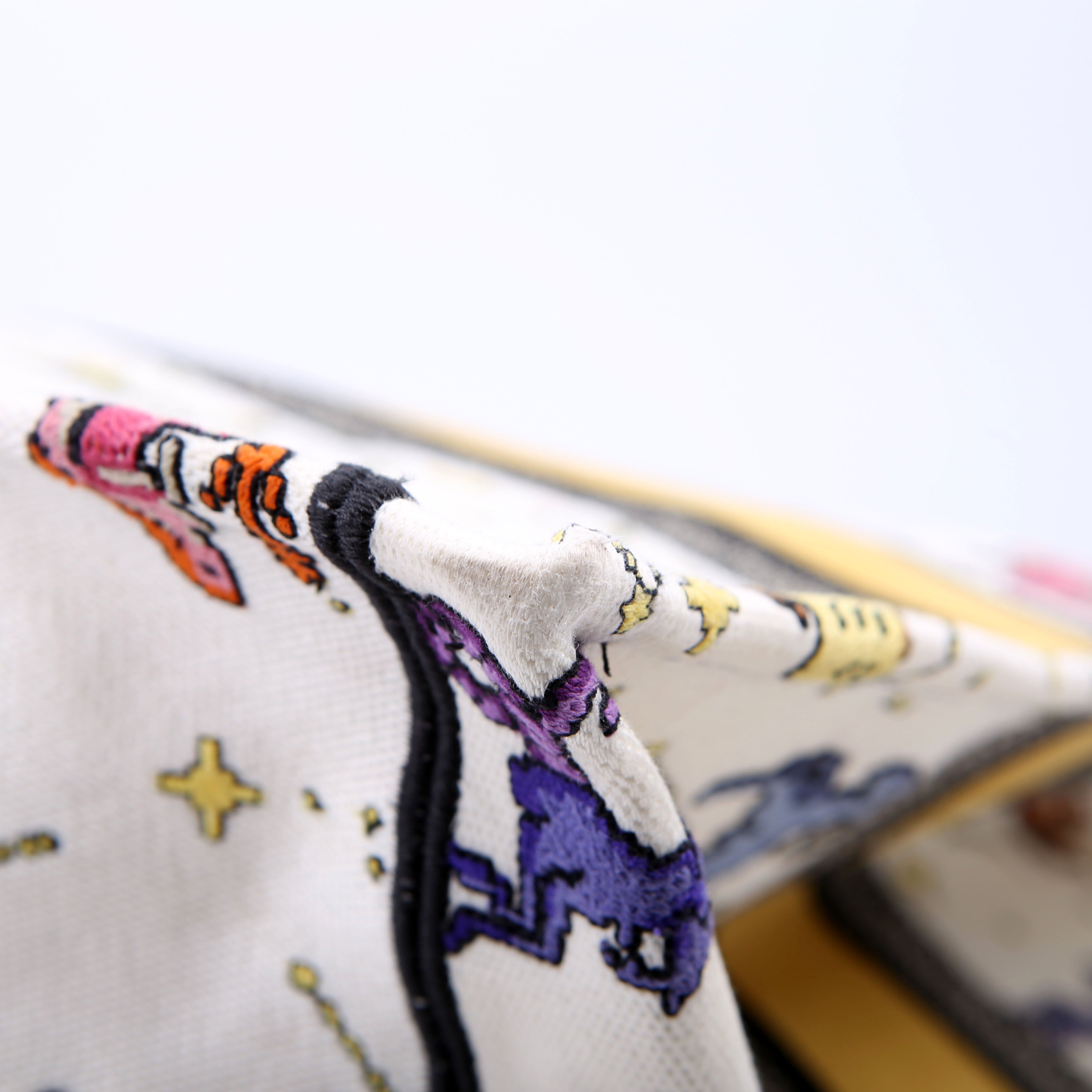 Dior Book Tote Large Embroidered Pixel Zodiac Multicolor