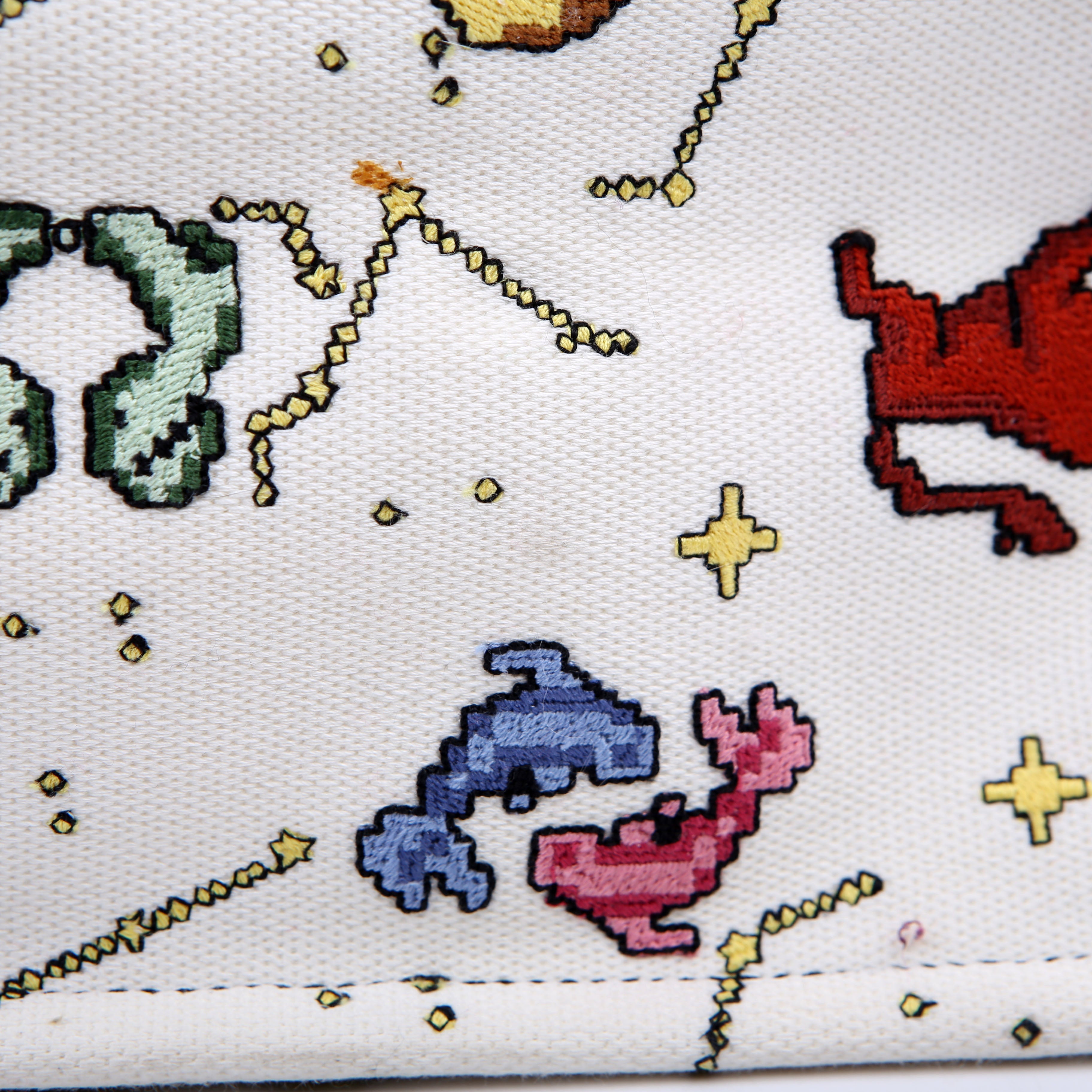 Dior Book Tote Large Embroidered Pixel Zodiac Multicolor