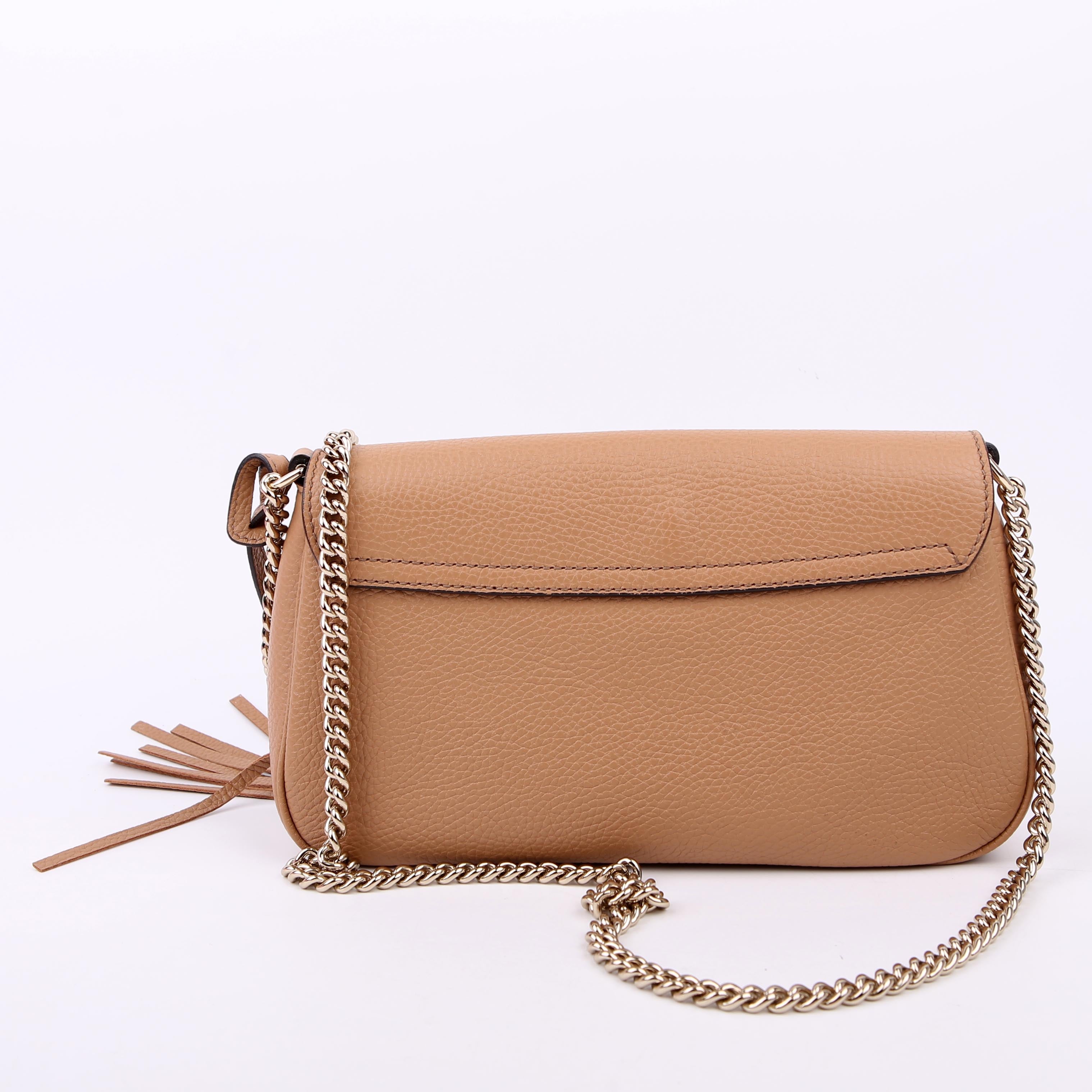 536224 Soho Chain Crossbody Medium Tan