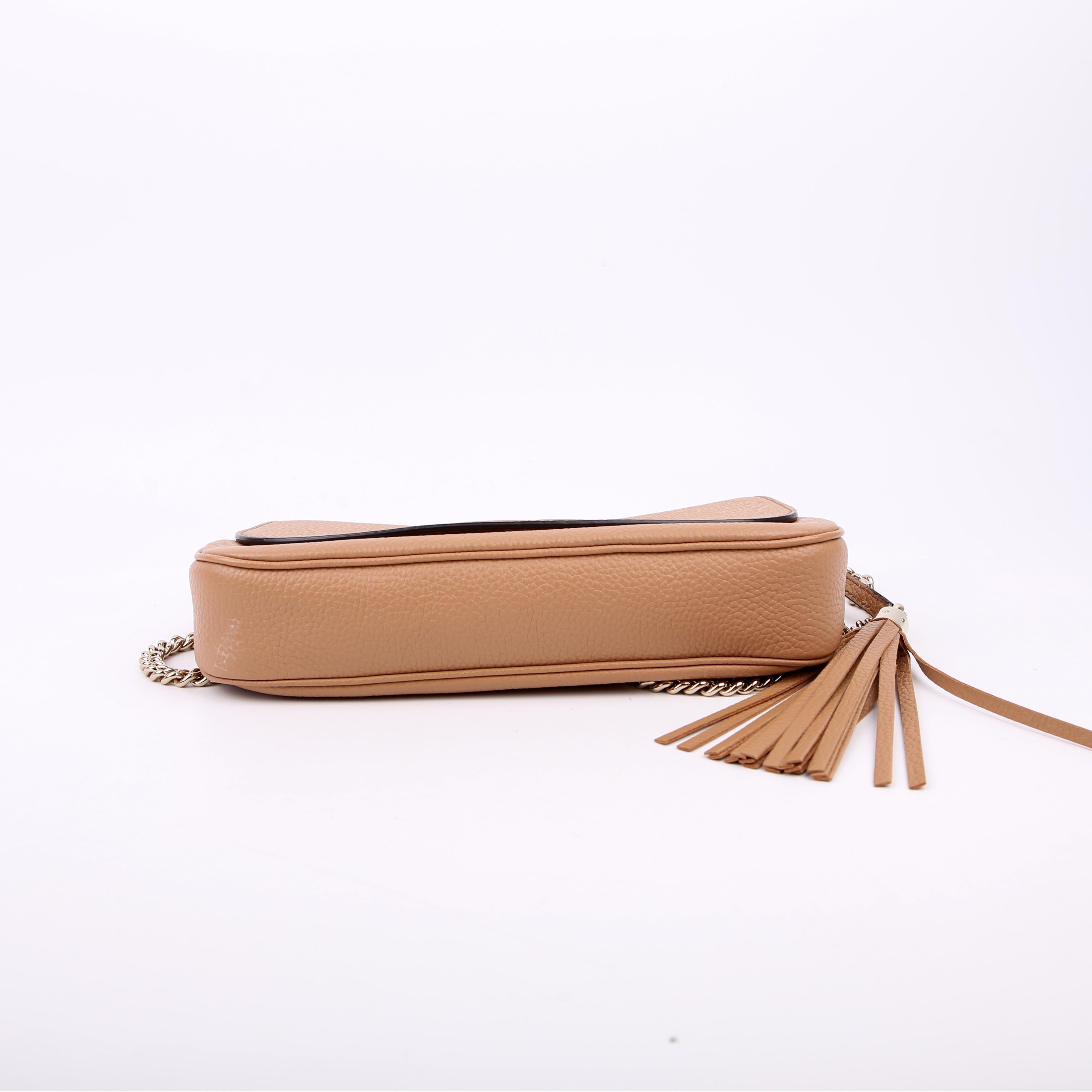 536224 Soho Chain Crossbody Medium Tan
