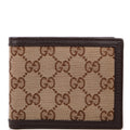 260987 GG Canvas Bifold Wallet Brown