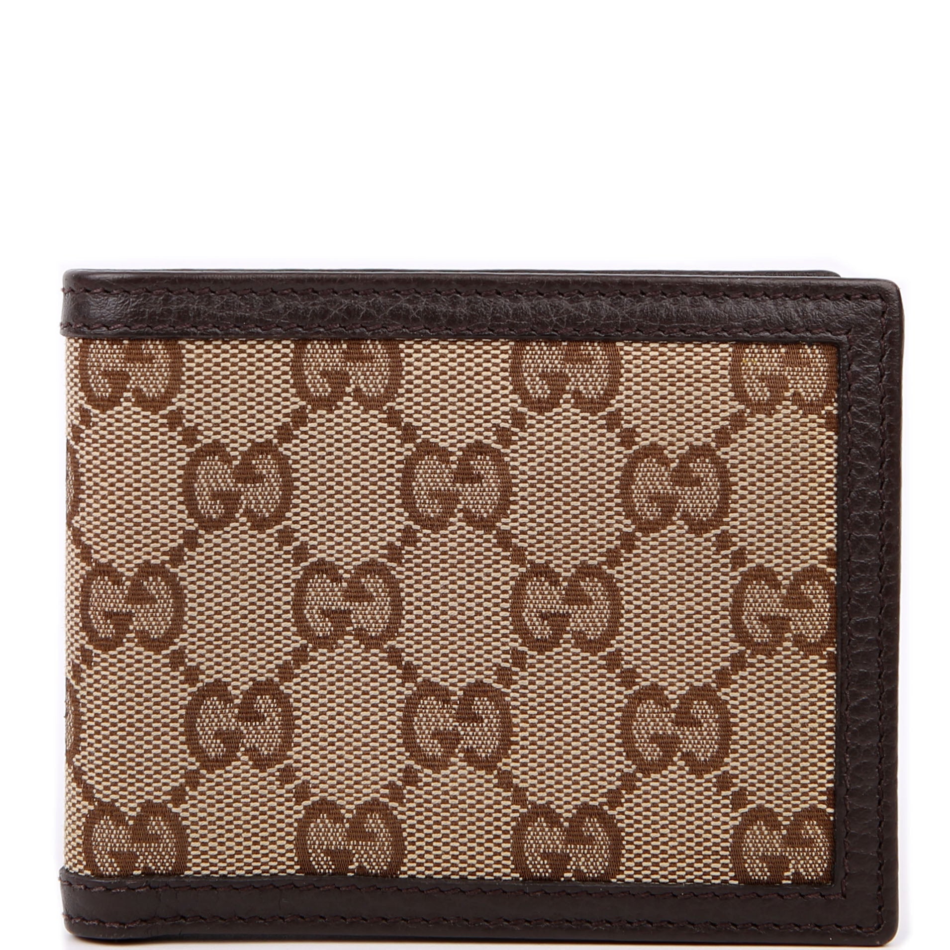 260987 GG Canvas Bifold Wallet Brown
