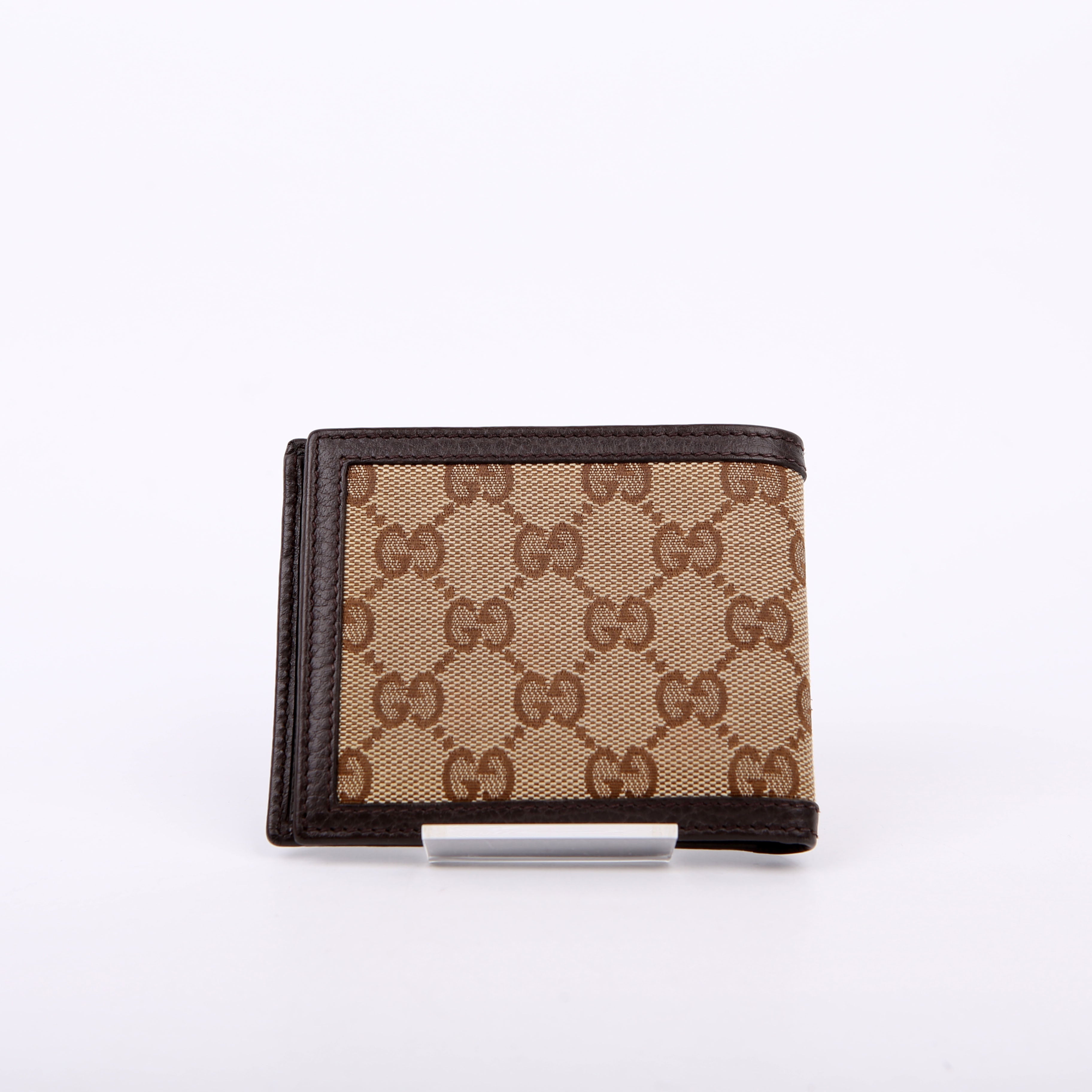 260987 GG Canvas Bifold Wallet Brown
