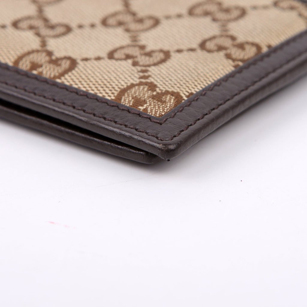 260987 GG Canvas Bifold Wallet Brown