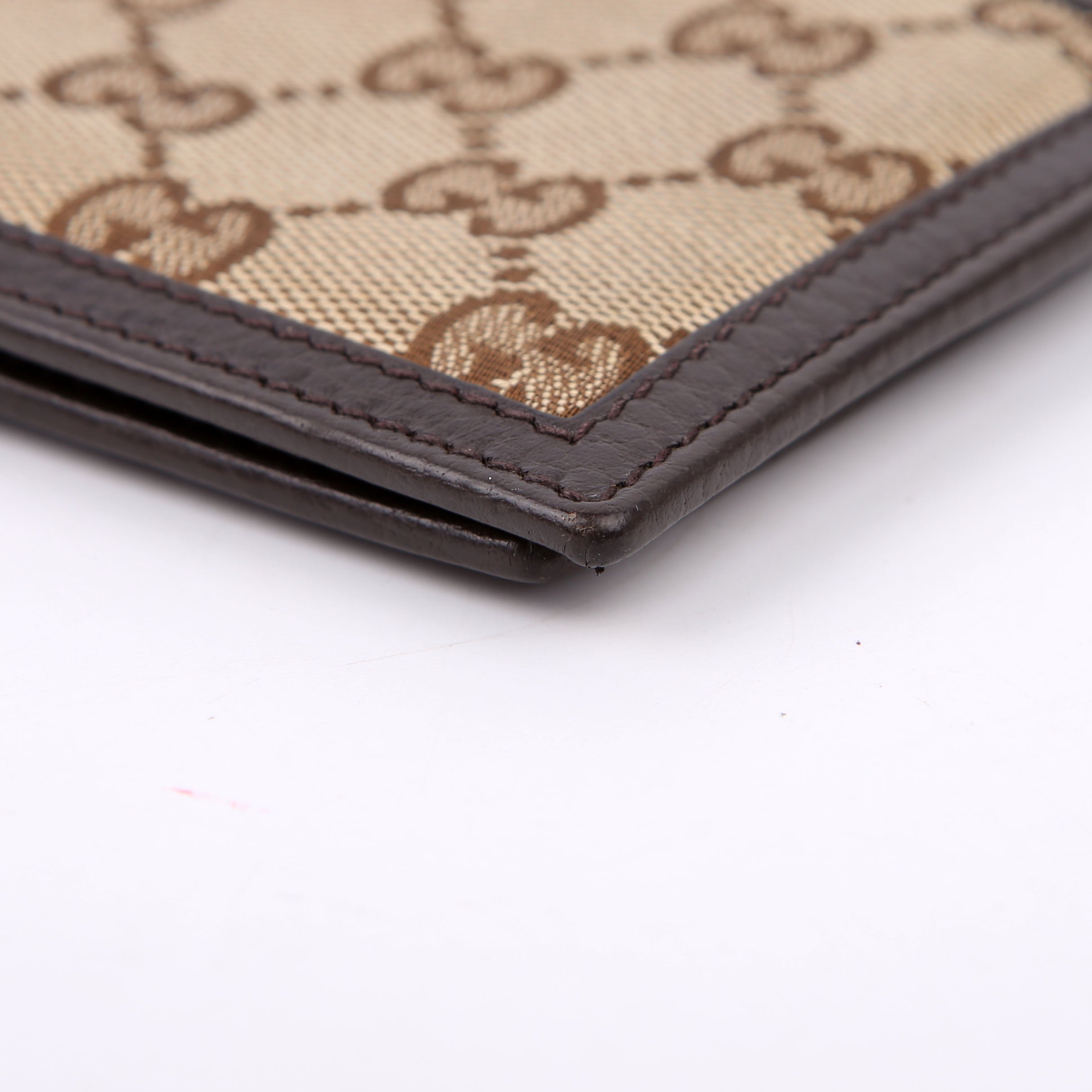 260987 GG Canvas Bifold Wallet Brown