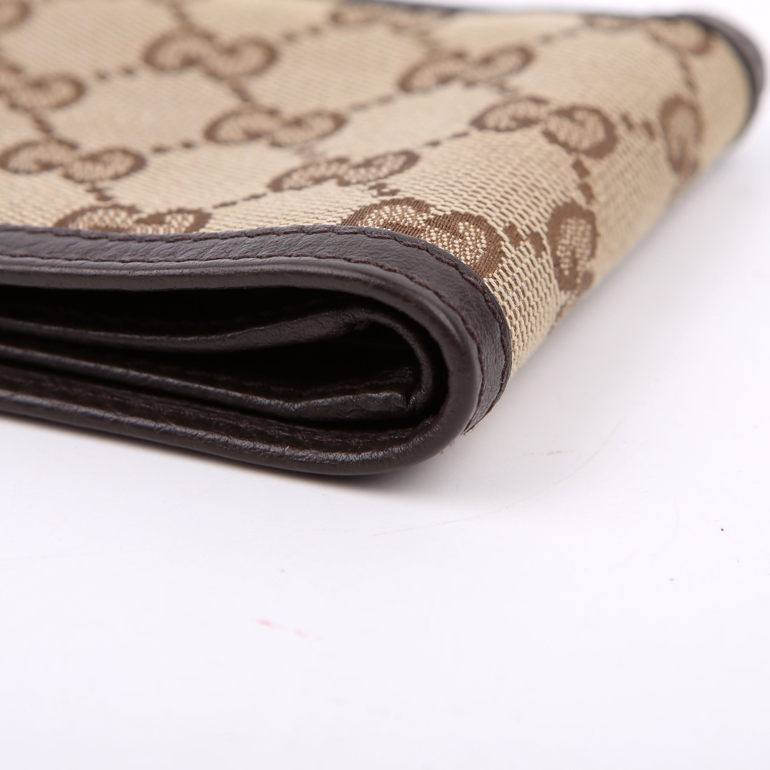 260987 GG Canvas Bifold Wallet Brown