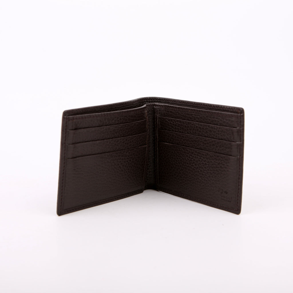 260987 GG Canvas Bifold Wallet Brown