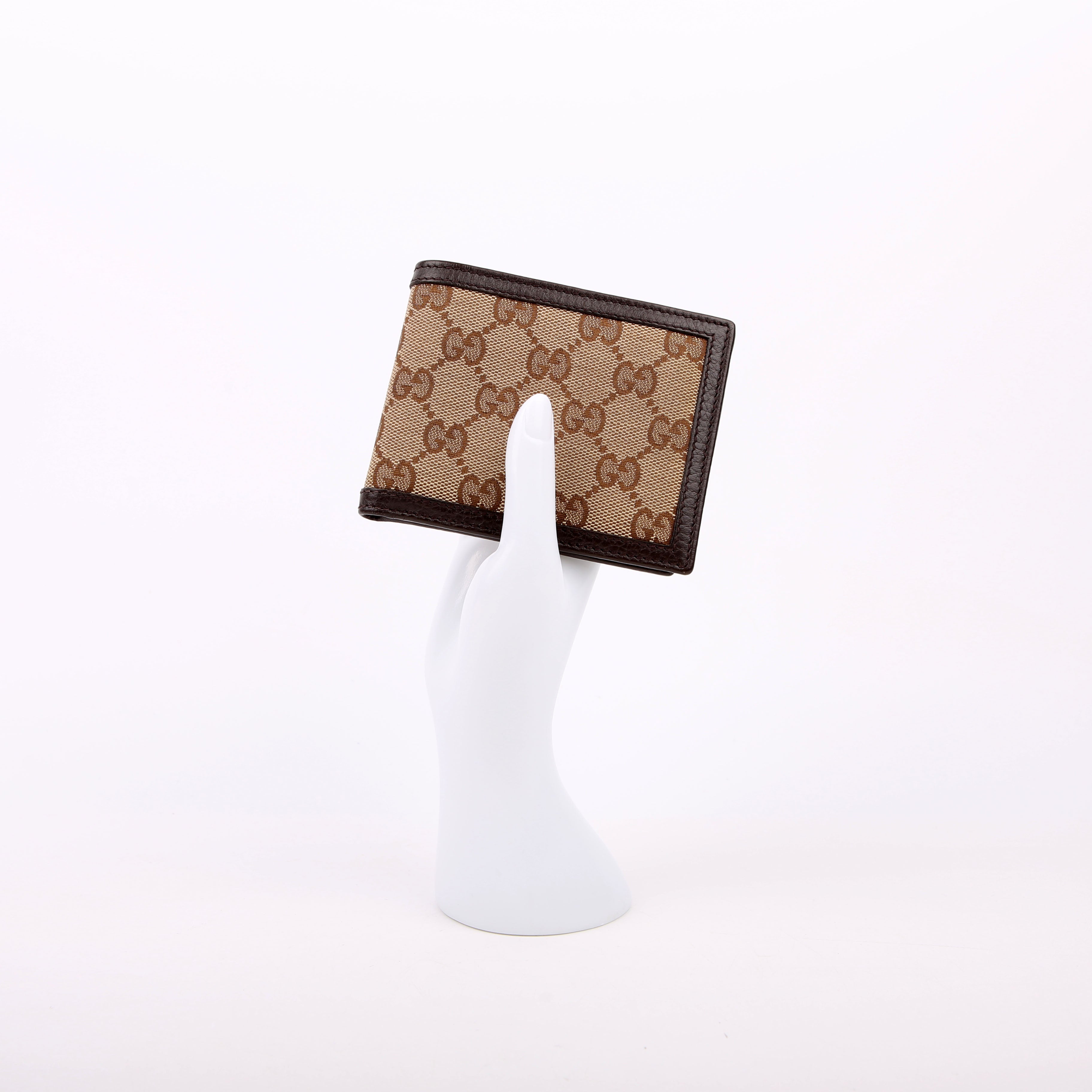 260987 GG Canvas Bifold Wallet Brown