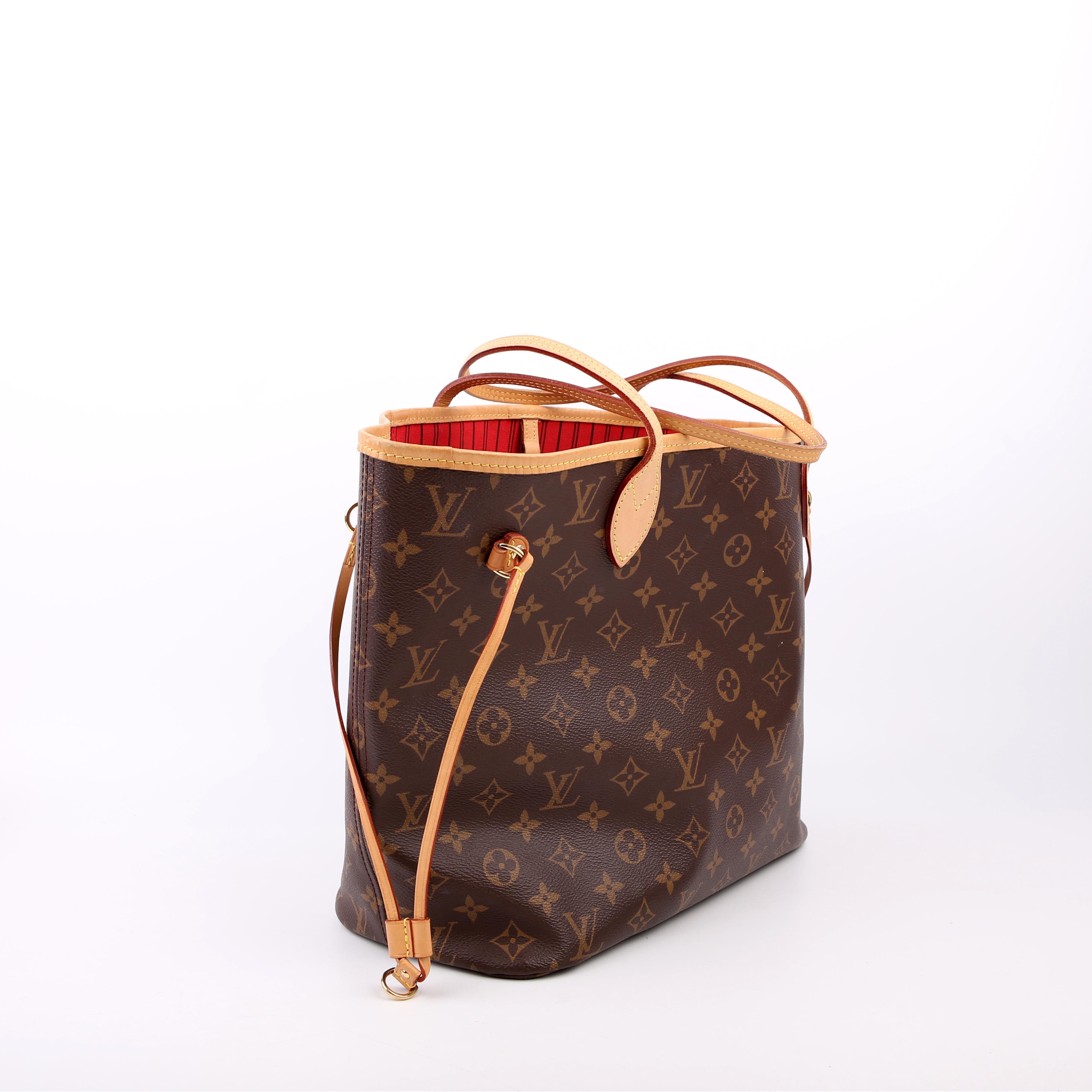 Neverfull with Wallet MM Monogram Red