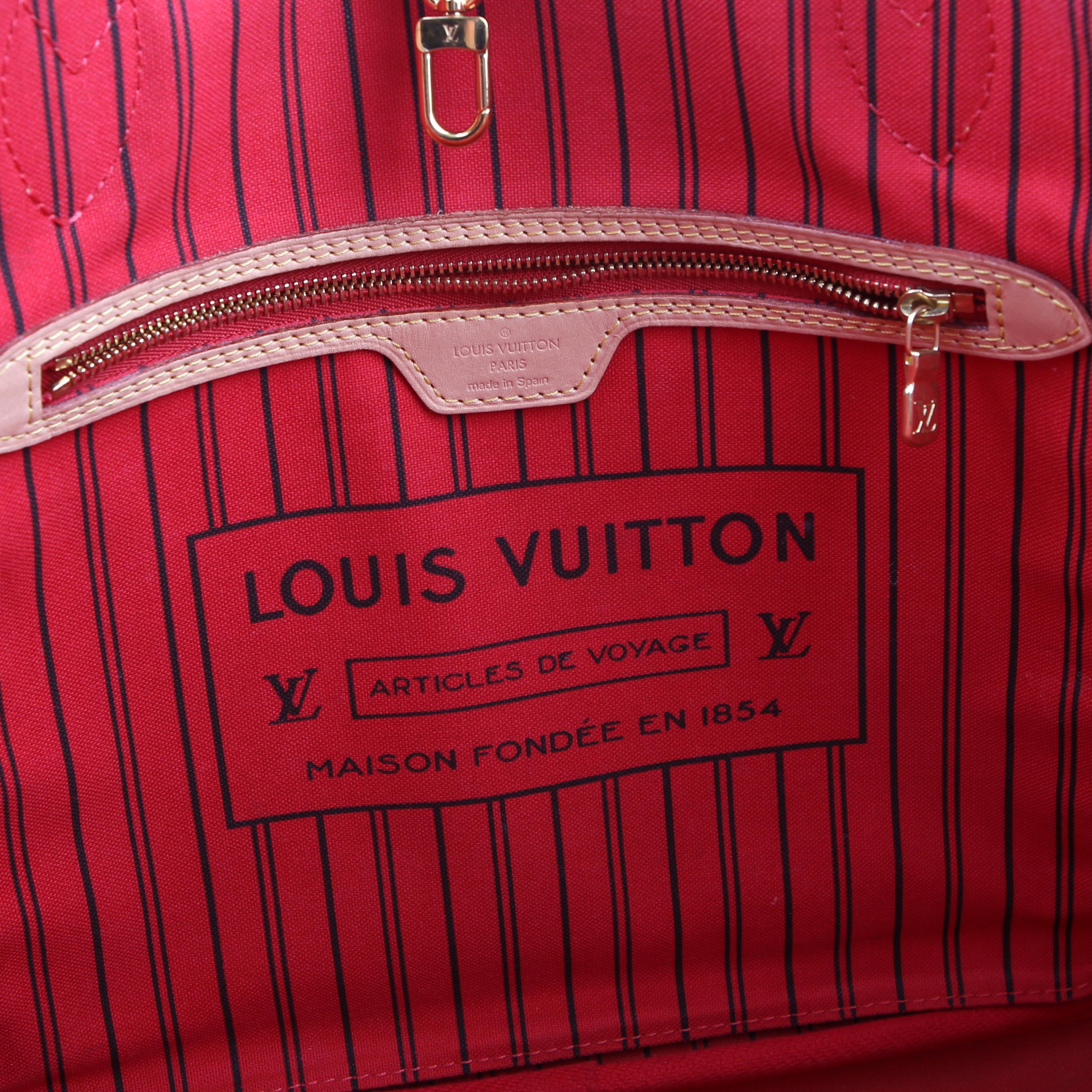 Neverfull with Wallet MM Monogram Red