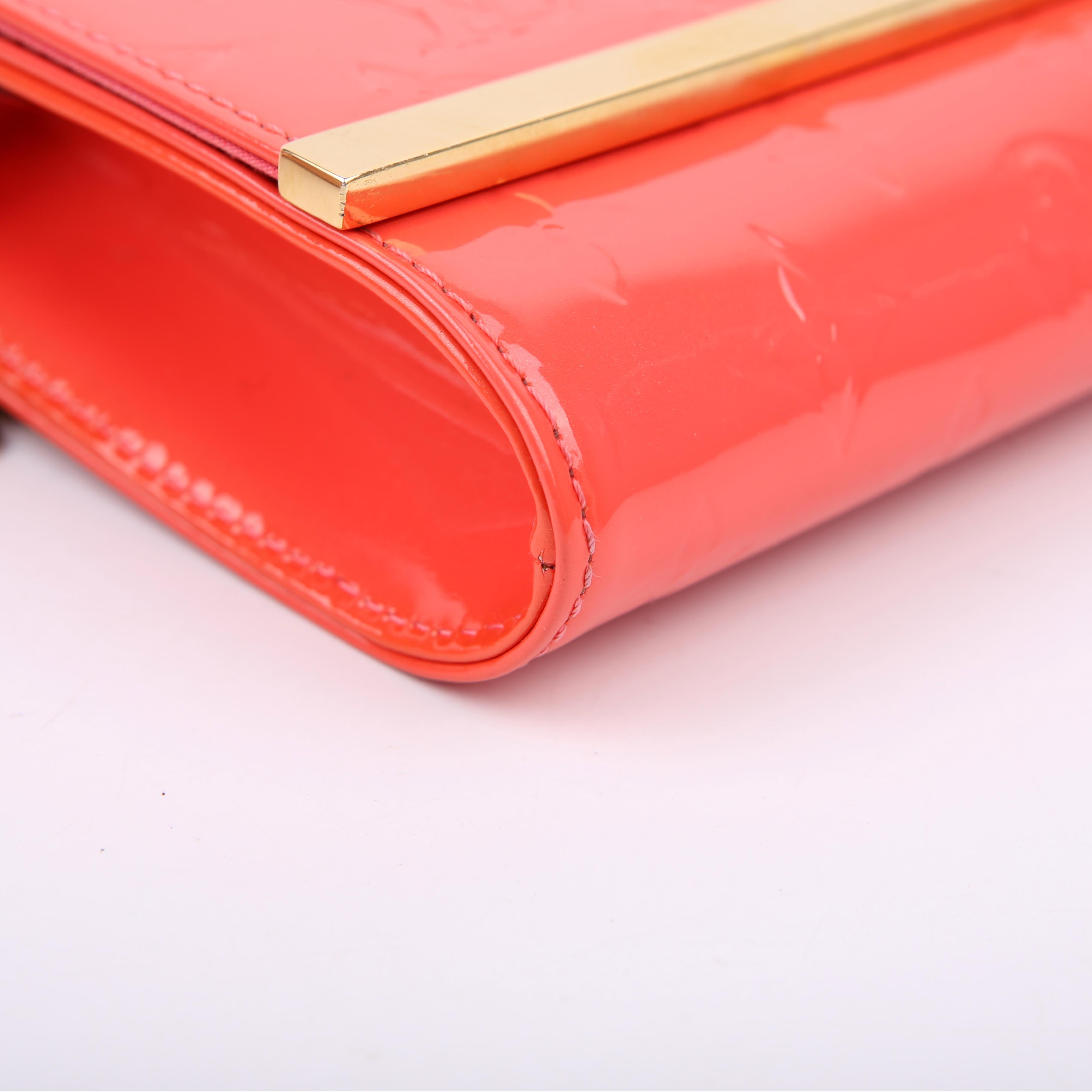 Ana Clutch Vernis Coral