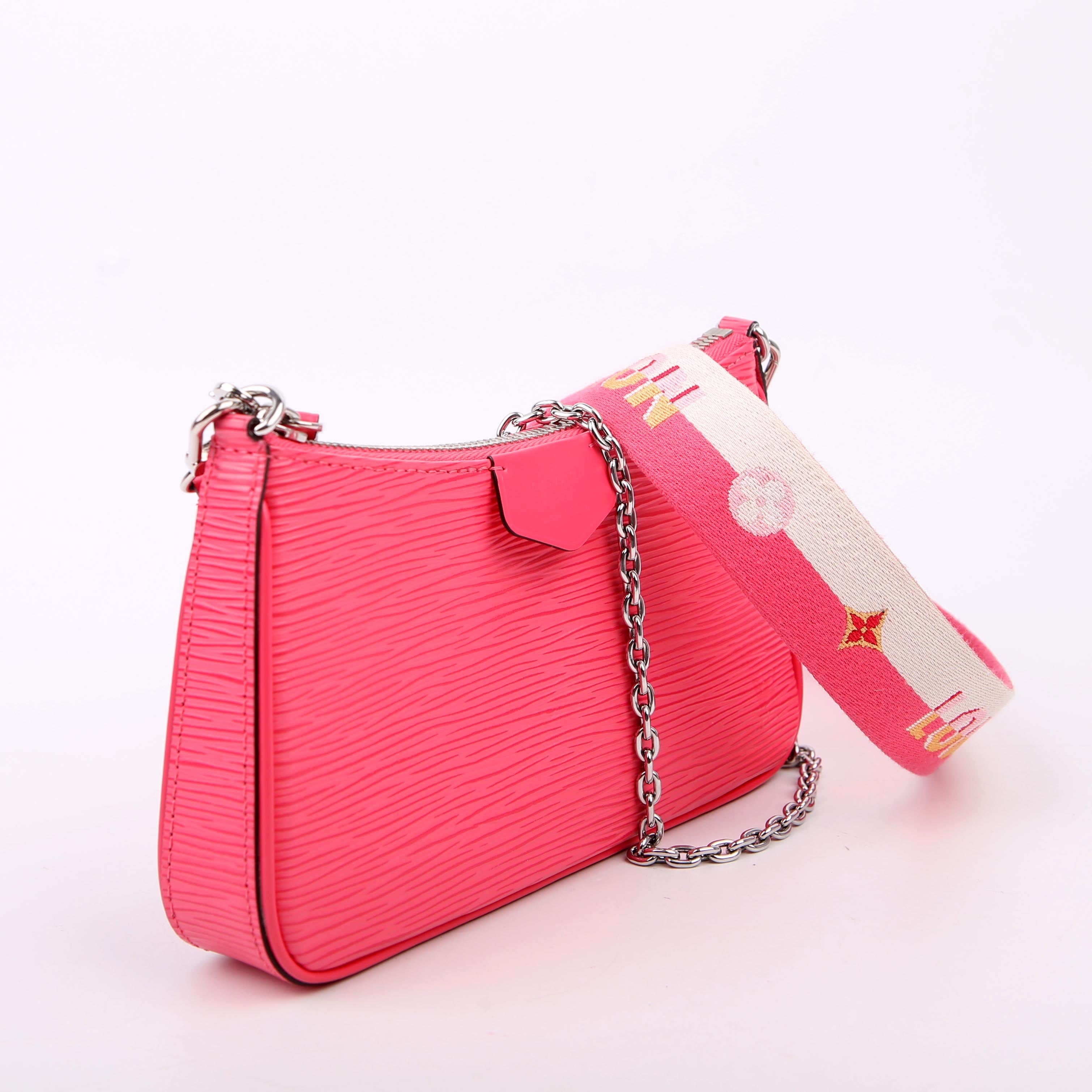 Easy Pouch on Strap Epi Pink