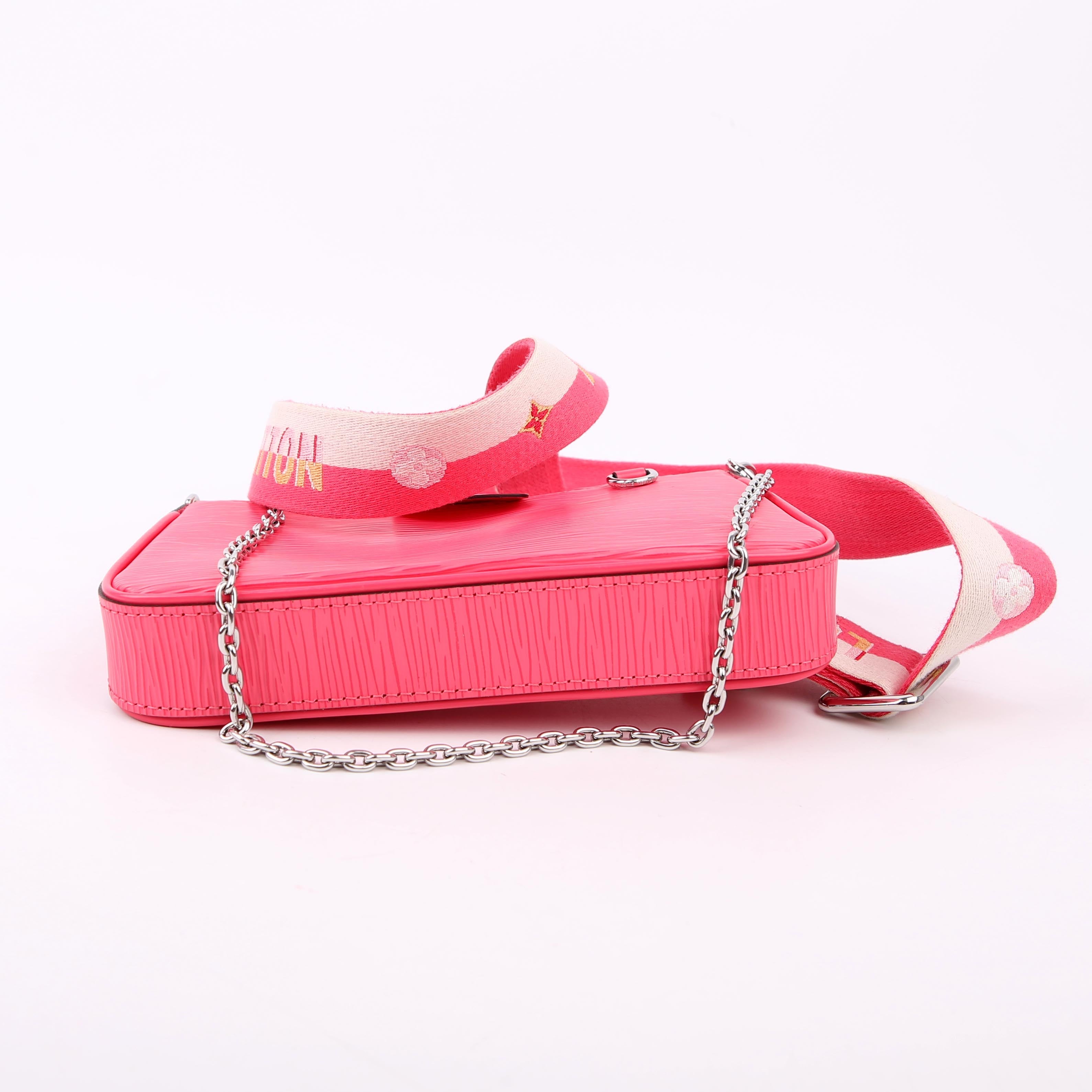Easy Pouch on Strap Epi Pink