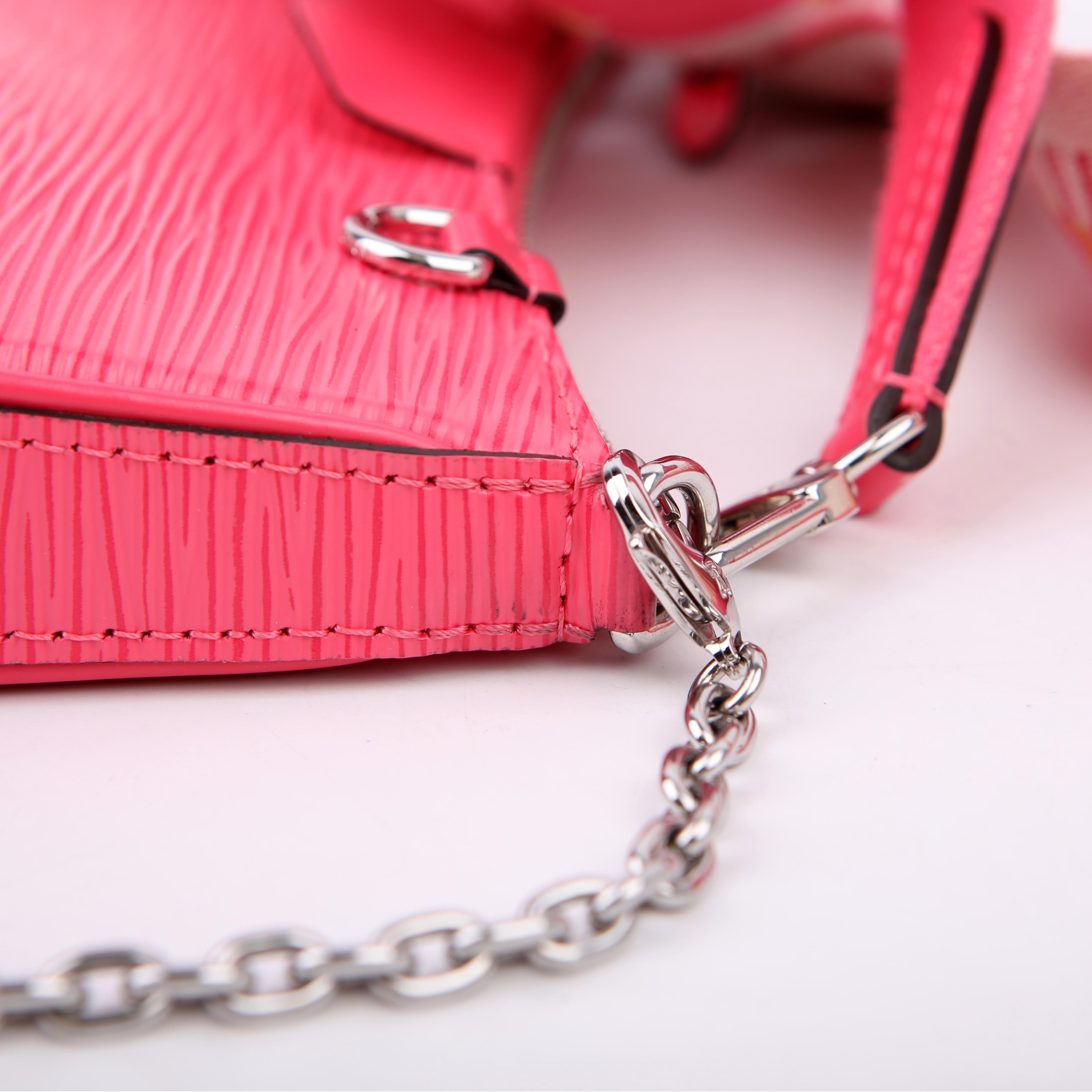 Easy Pouch on Strap Epi Pink