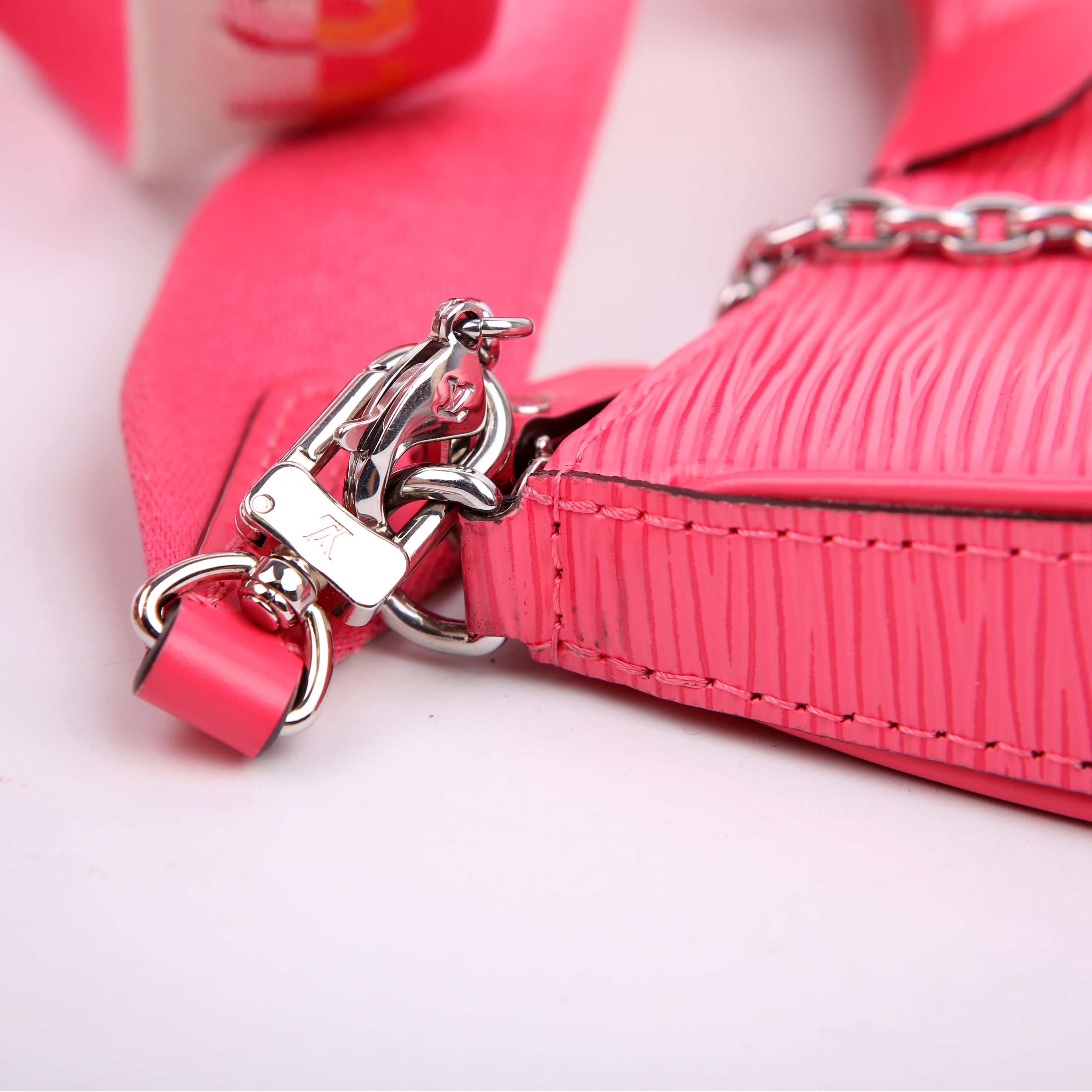 Easy Pouch on Strap Epi Pink