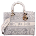 Dior Lady D-Lite Toile De Jouy Large Grey
