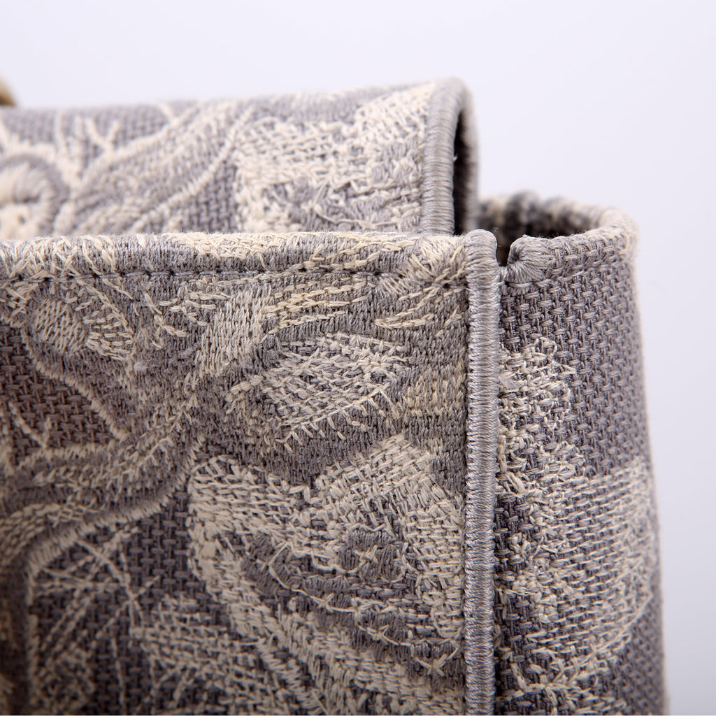 Dior Lady D-Lite Toile De Jouy Large Grey