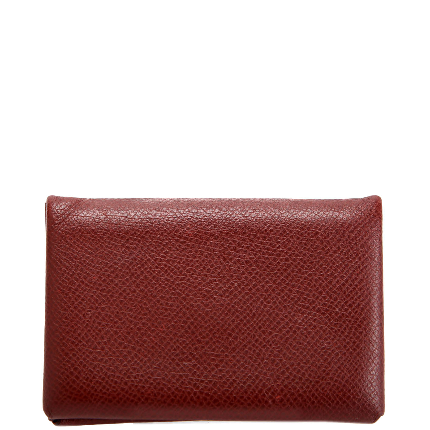 Hermes Calvi Card Case Maroon