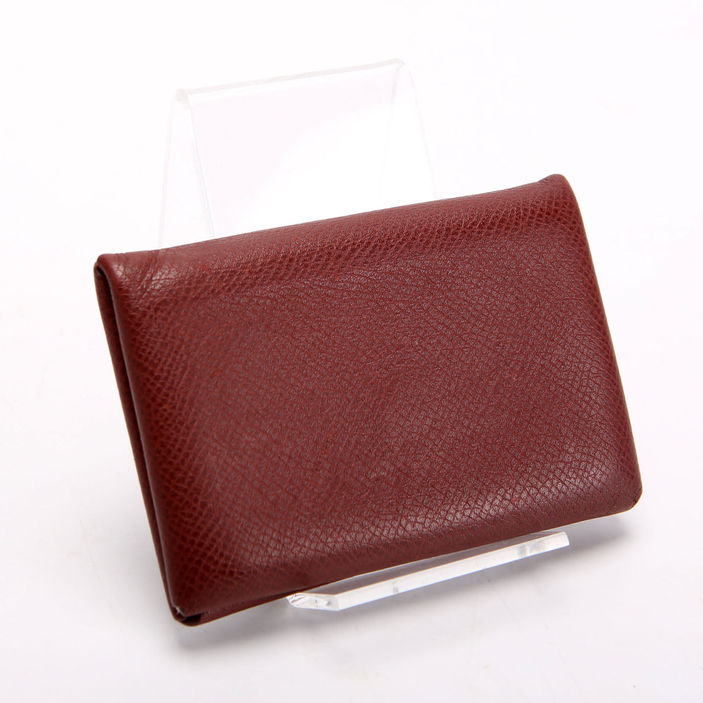 Hermes Calvi Card Case Maroon