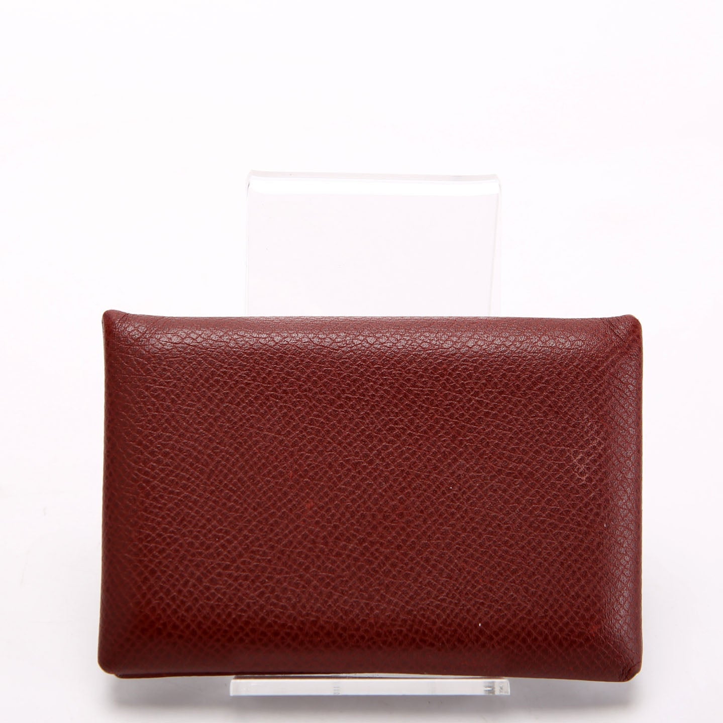 Hermes Calvi Card Case Maroon