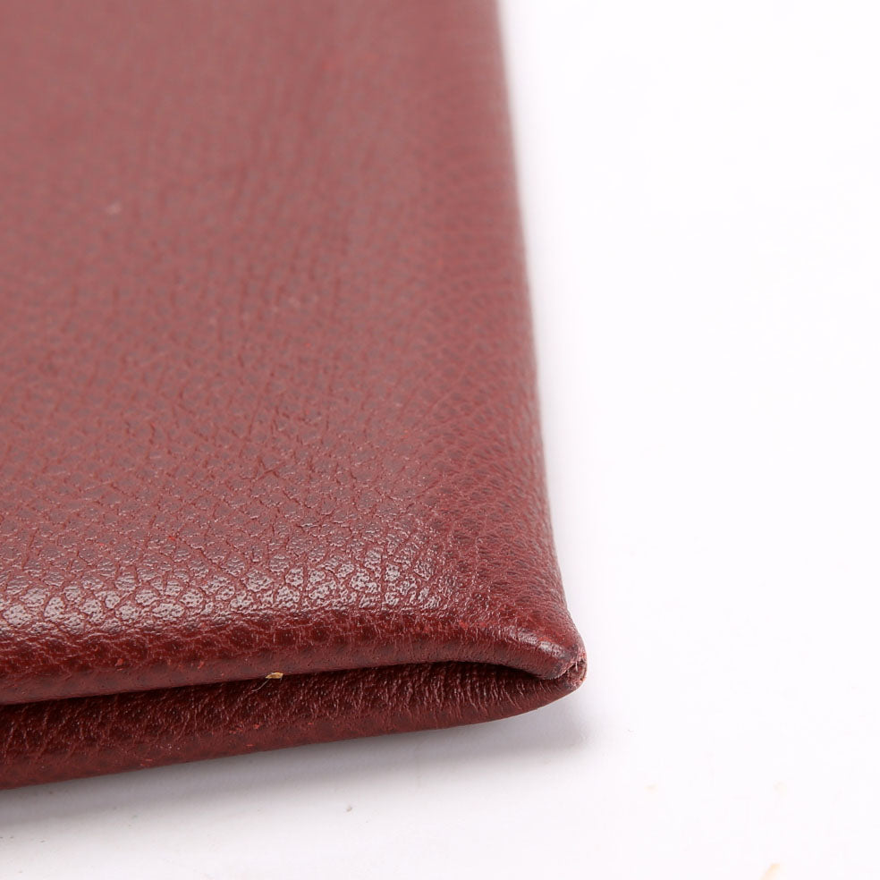Hermes Calvi Card Case Maroon