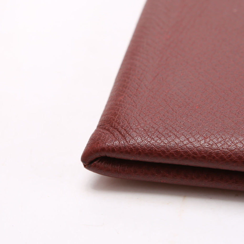 Hermes Calvi Card Case Maroon