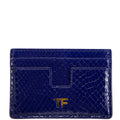 TF Logo Python Embossed Card Holder Blue