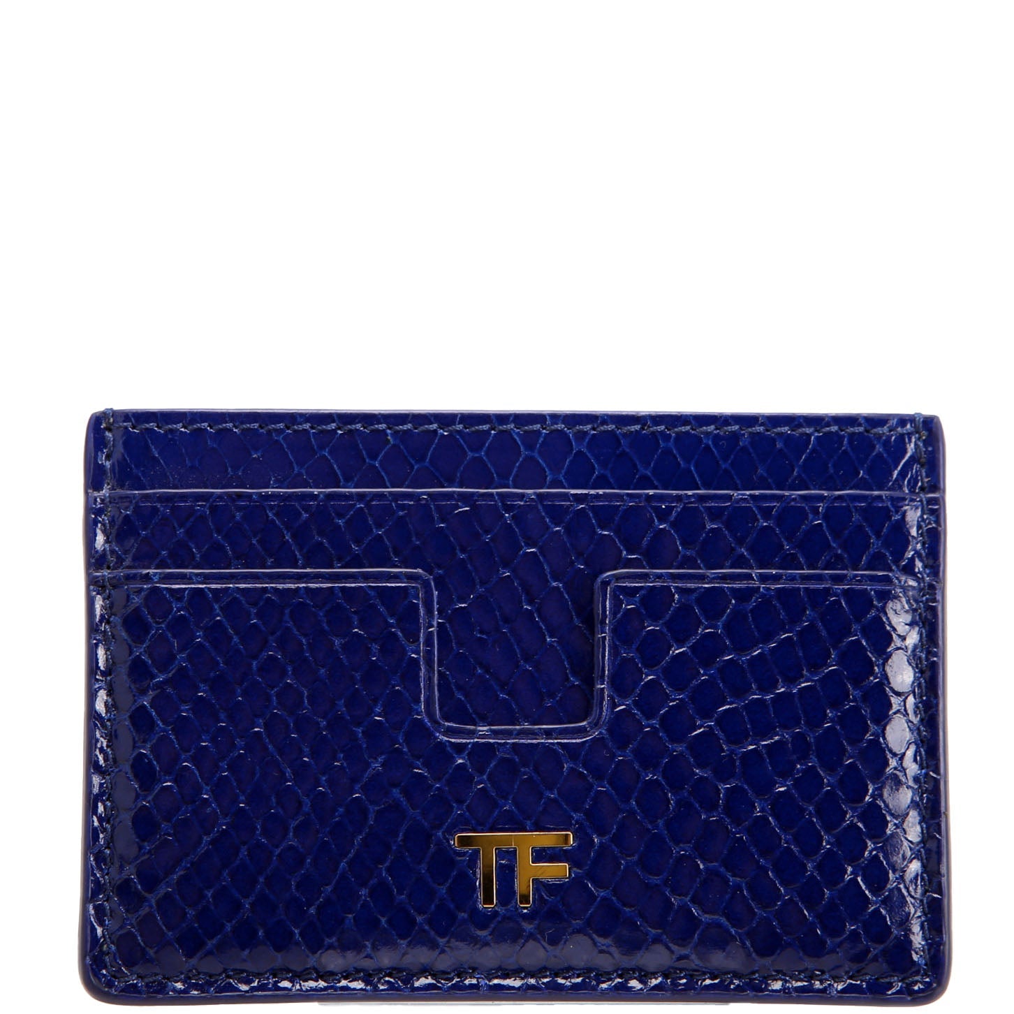 TF Logo Python Embossed Card Holder Blue