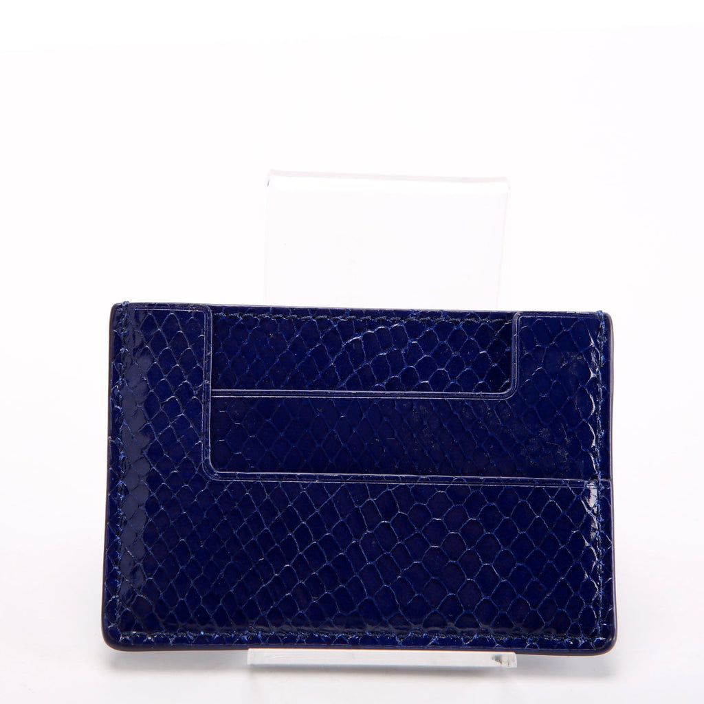 TF Logo Python Embossed Card Holder Blue