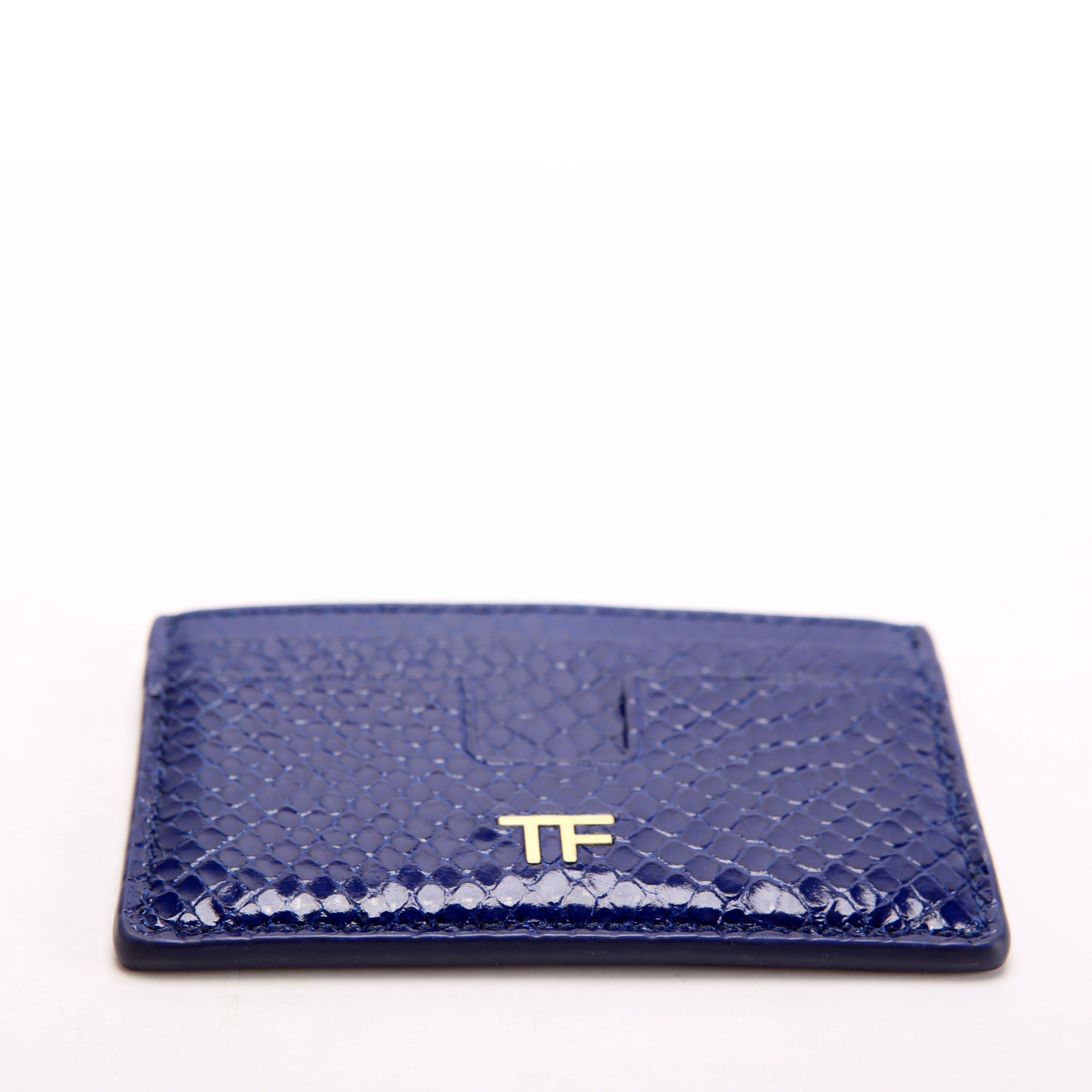 TF Logo Python Embossed Card Holder Blue