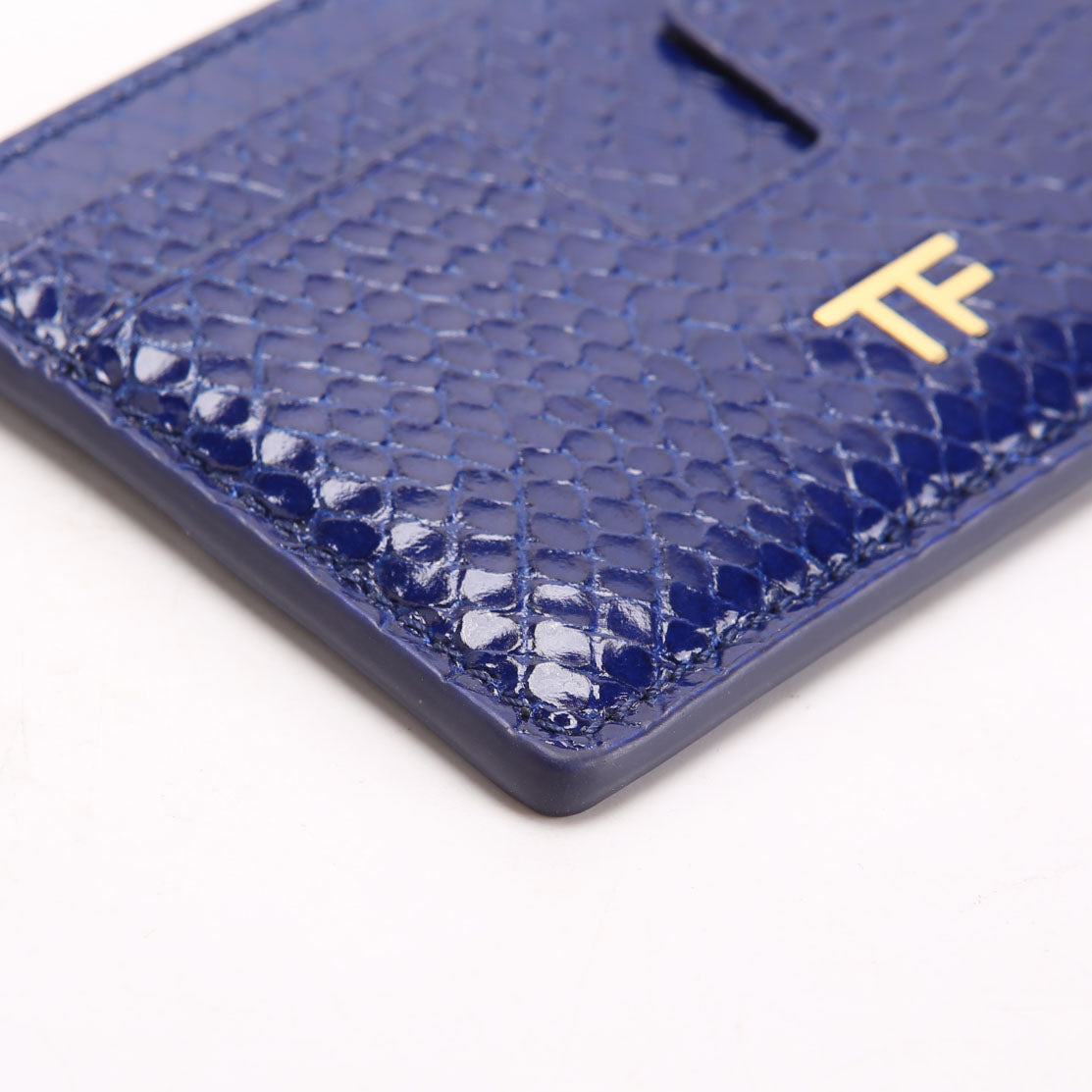 TF Logo Python Embossed Card Holder Blue