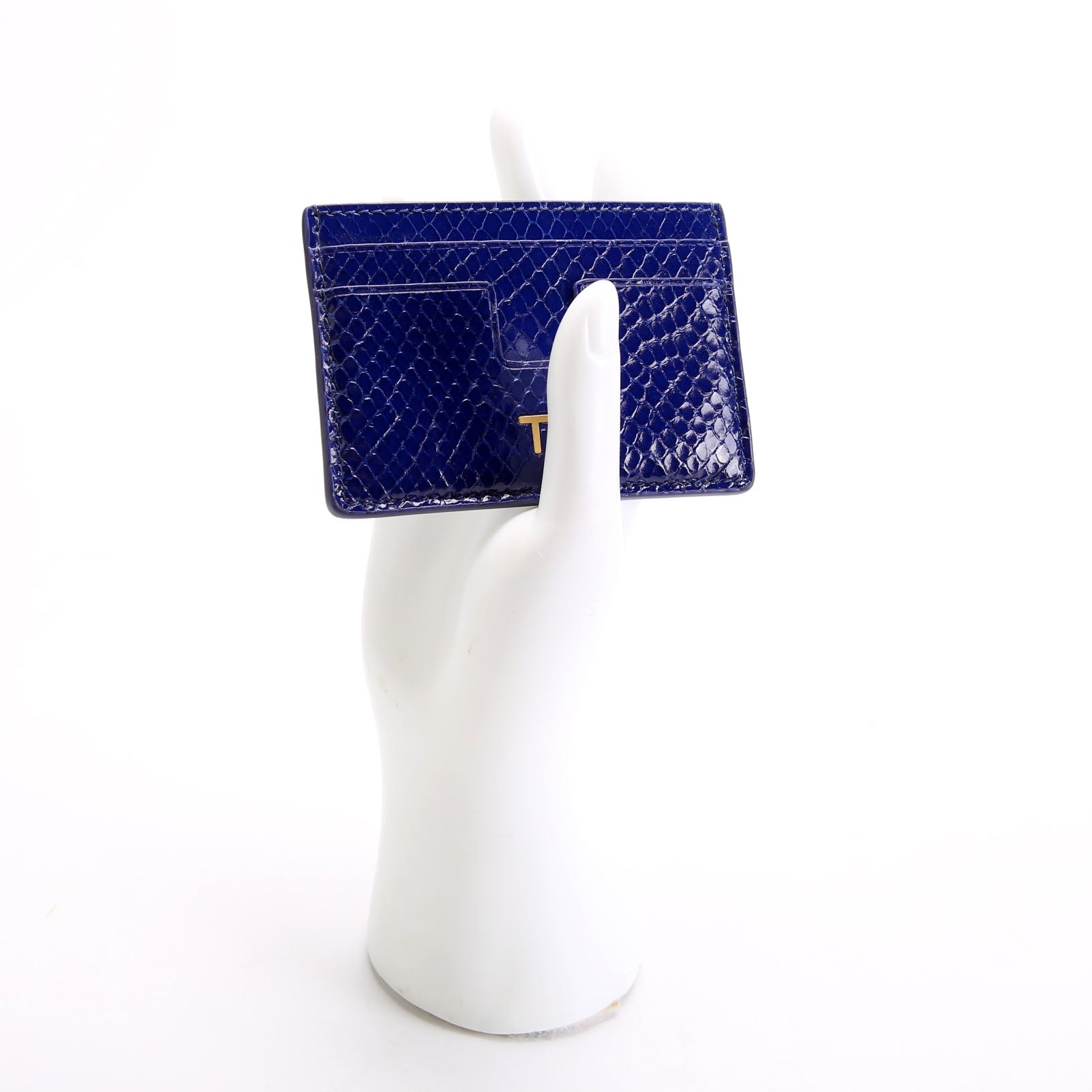 TF Logo Python Embossed Card Holder Blue
