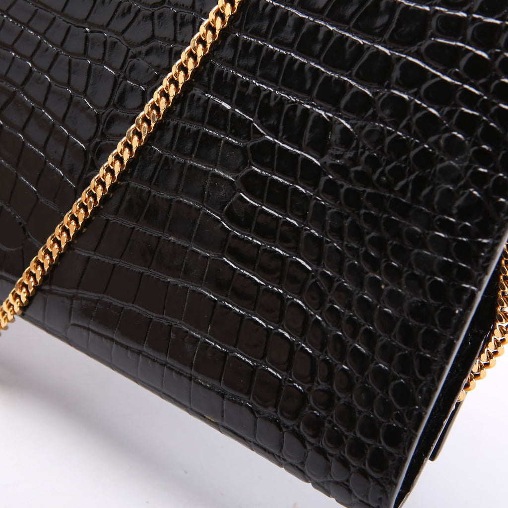 Cassandre WOC Crocodile Embossed 669921 Black