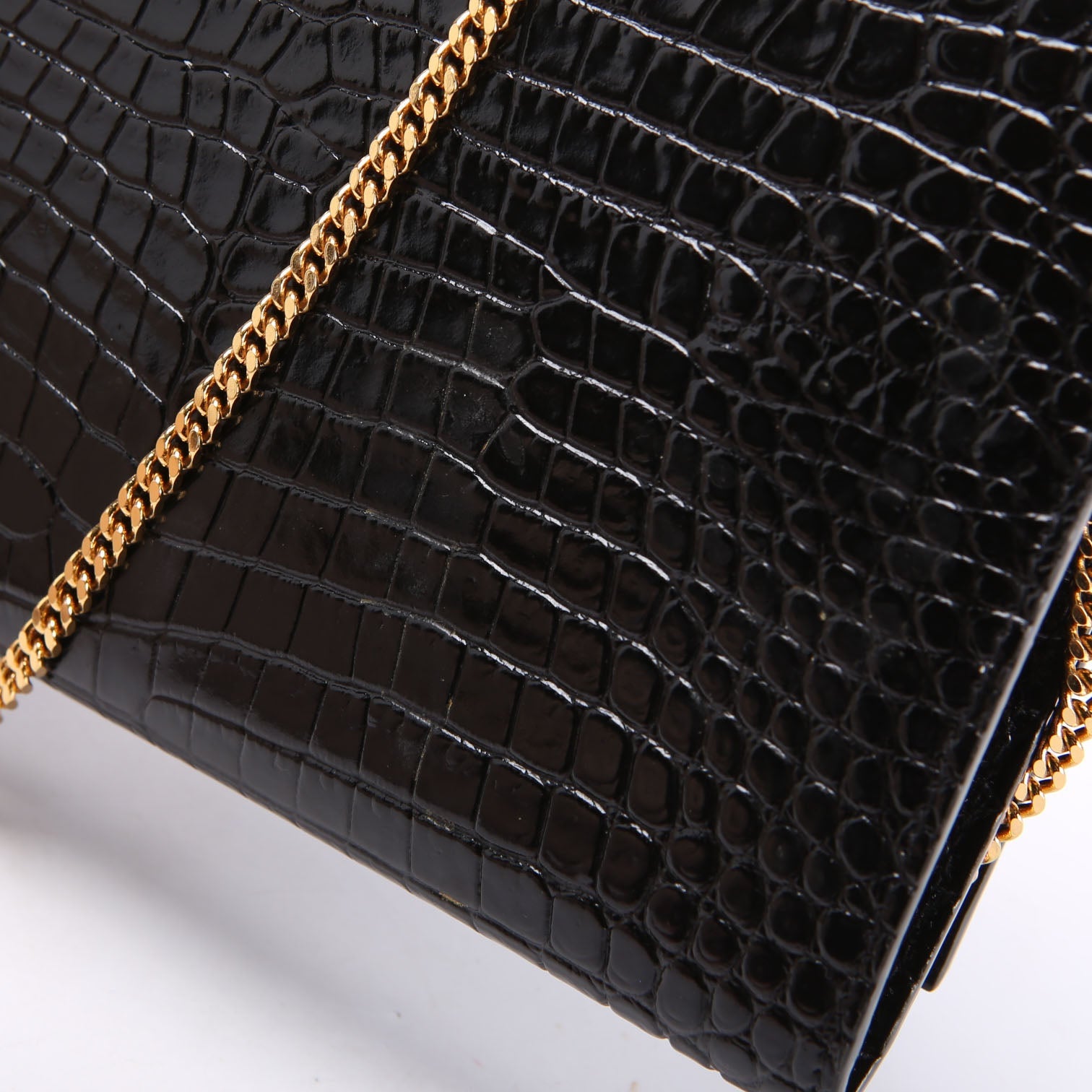 Cassandre WOC Crocodile Embossed 669921 Black