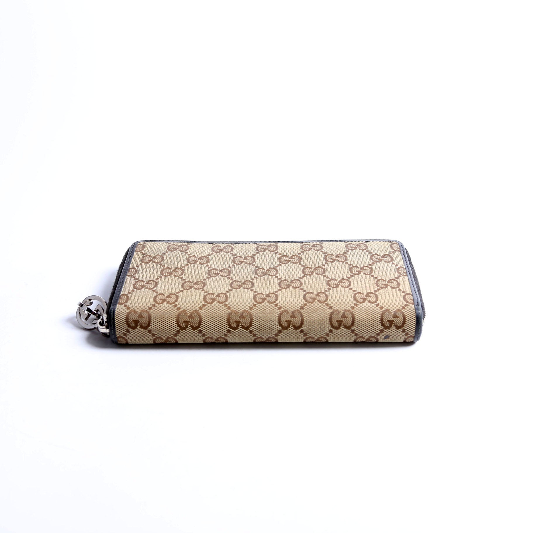 233025 GG Canvas Zip Around Wallet Tan/Black