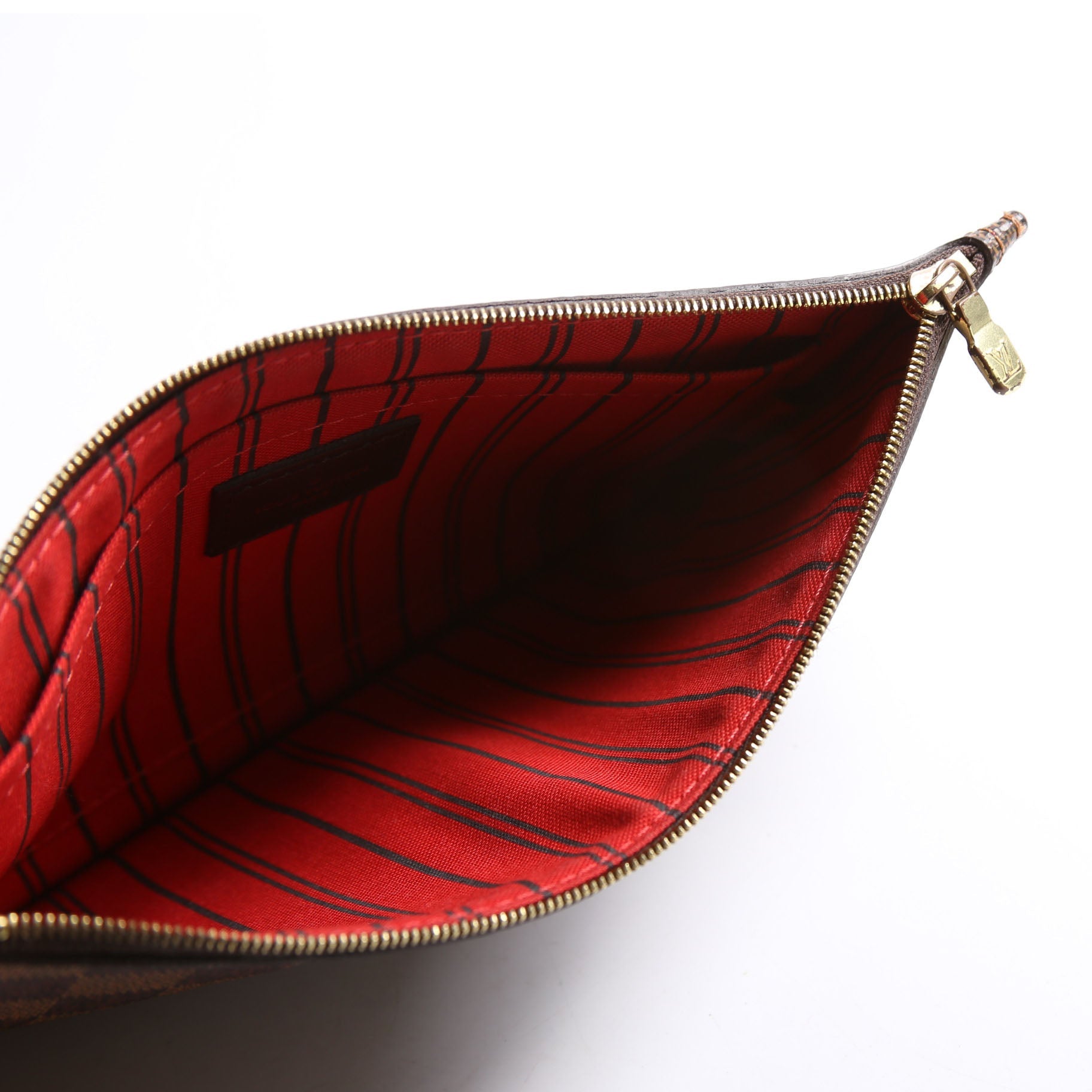 Pochette Only Damier Ebene Neverfull Red