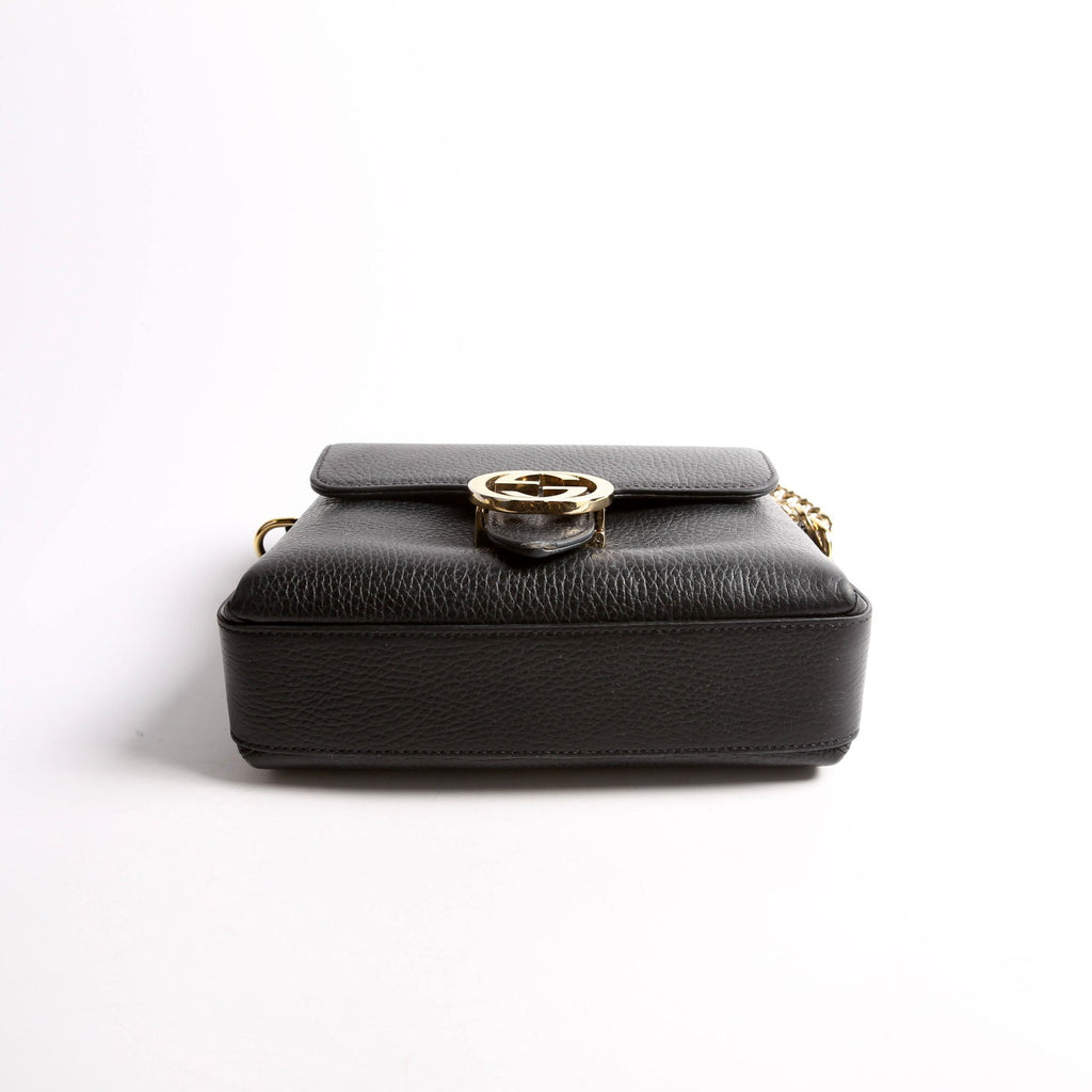 Gucci 607720 Interlocking Small Crossbody Black