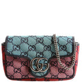 Gucci 476433 Marmont Multicolor Canvas Super Mini Flap Multicolor