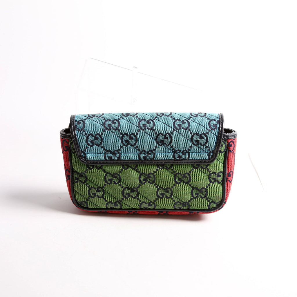 Gucci 476433 Marmont Multicolor Canvas Super Mini Flap Multicolor