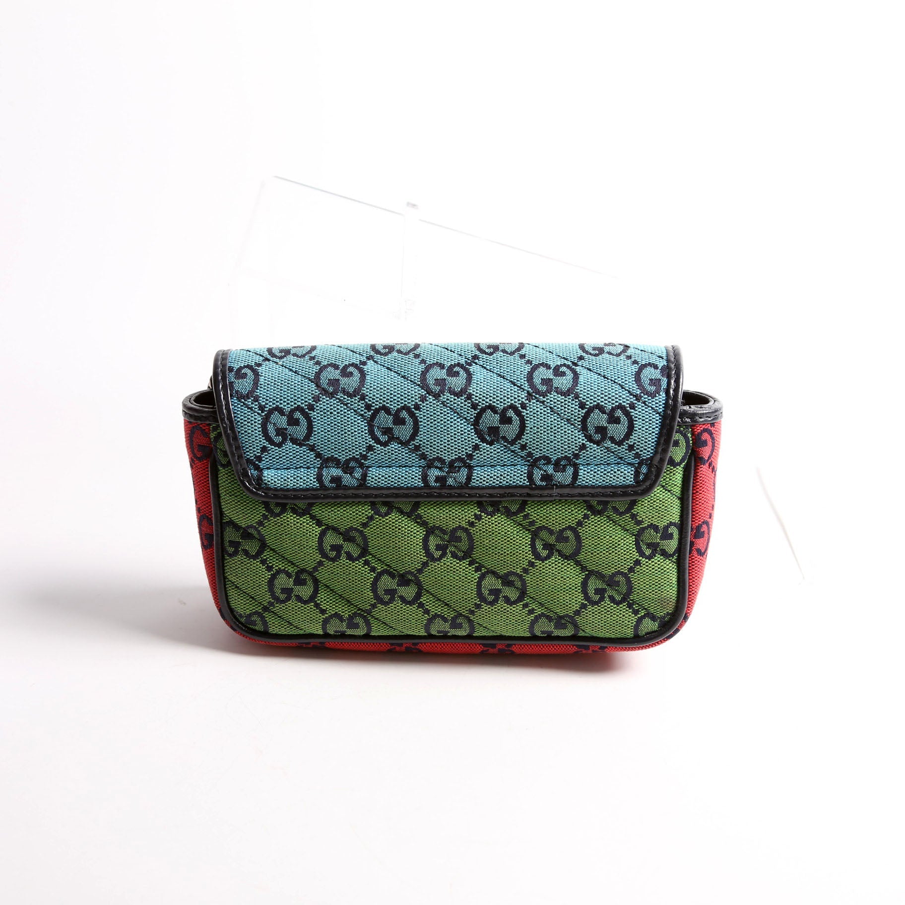 Gucci 476433 Marmont Multicolor Canvas Super Mini Flap Multicolor
