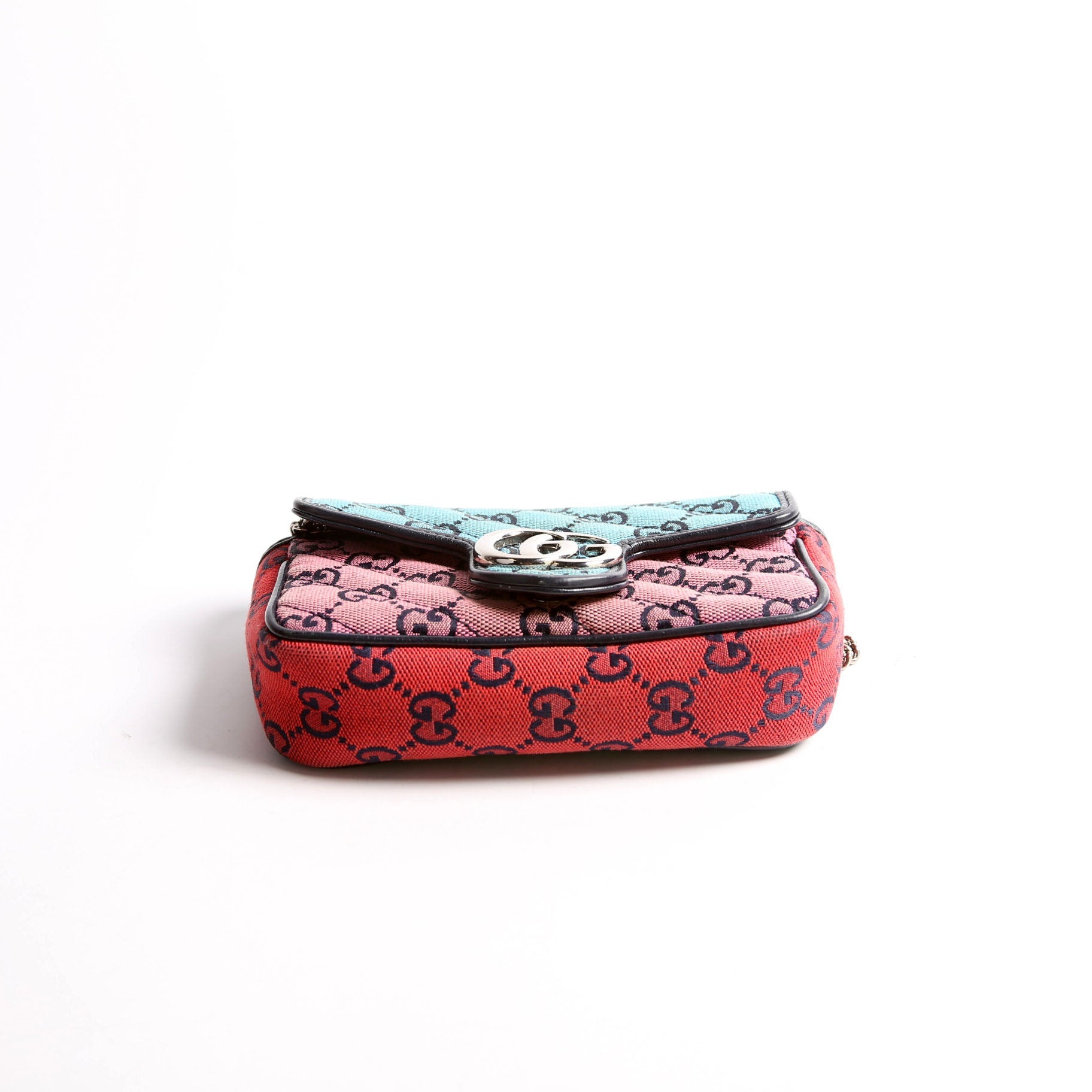 Gucci 476433 Marmont Multicolor Canvas Super Mini Flap Multicolor