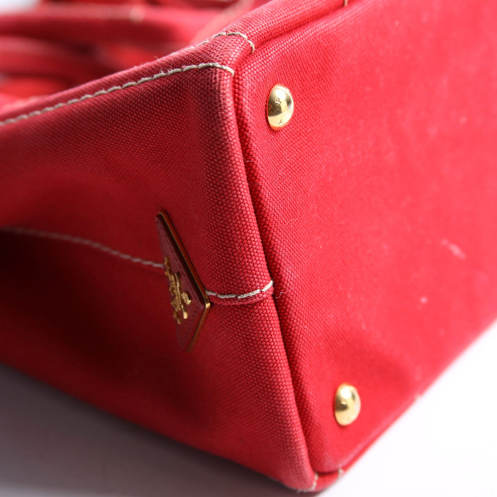 Canapa Canvas Small Tote Red