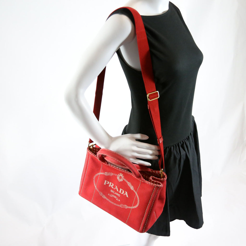 Canapa Canvas Small Tote Red