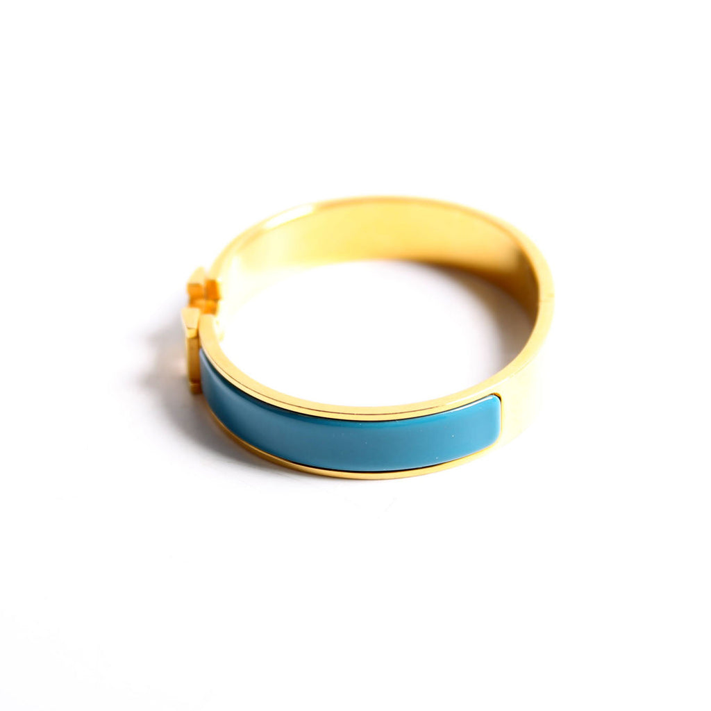 Clic Clac Narrow GM Bracelet Gold/Blue